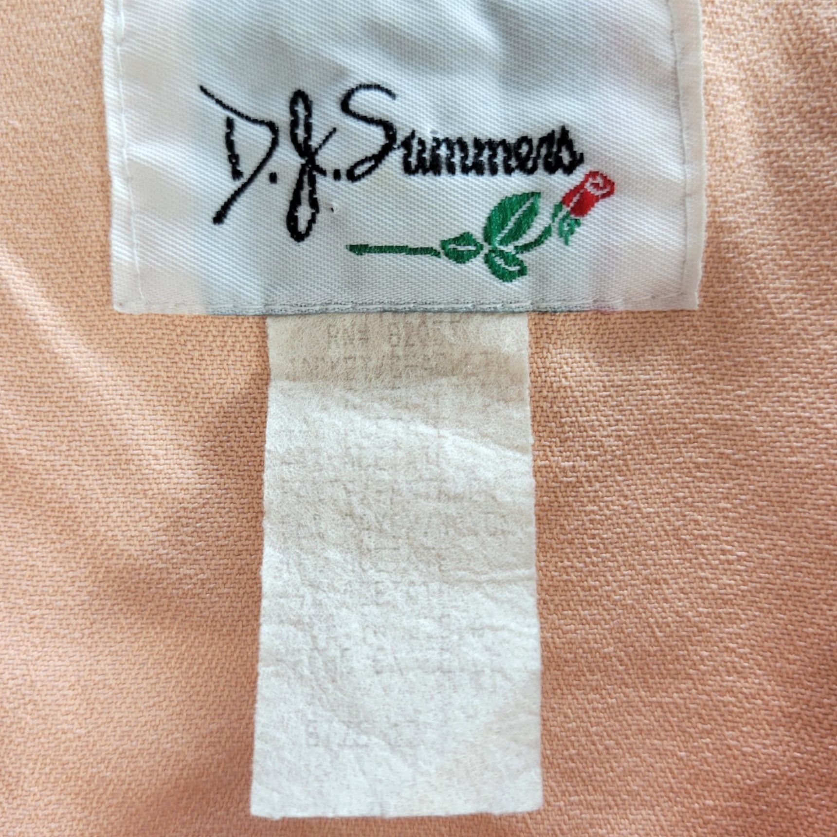 Vintage Vtg D. J. Summers Granny Embroidered Floral Evening Jacket Blazer Peach Sz 12 Size XL / US 12-14 / IT 48-50 - 3 Thumbnail