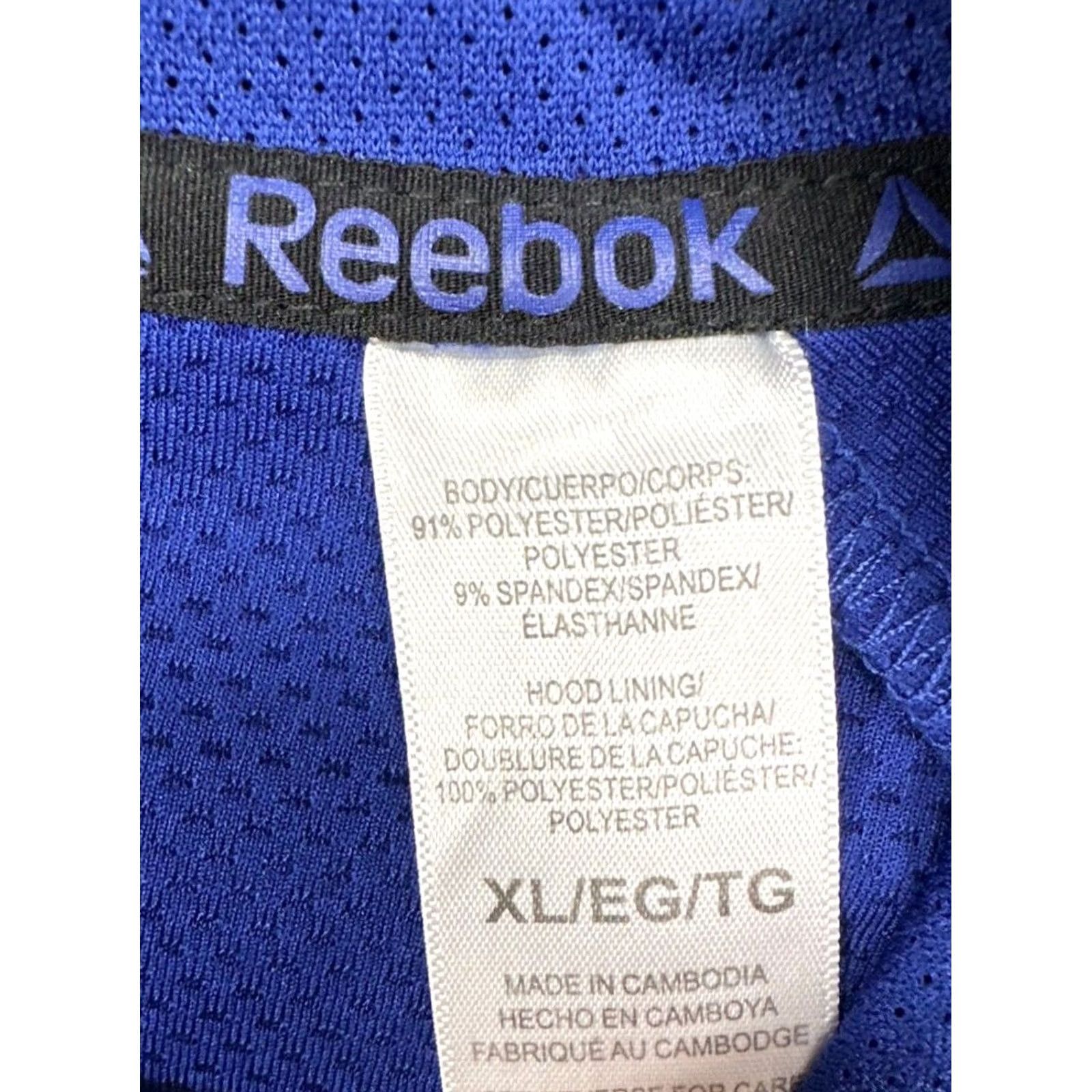 Reebok Reebok Hoodie Pullover Sweatshirt Adult XL Blue Logo Drawstring Mens Size US XL / EU 56 / 4 - 5 Thumbnail