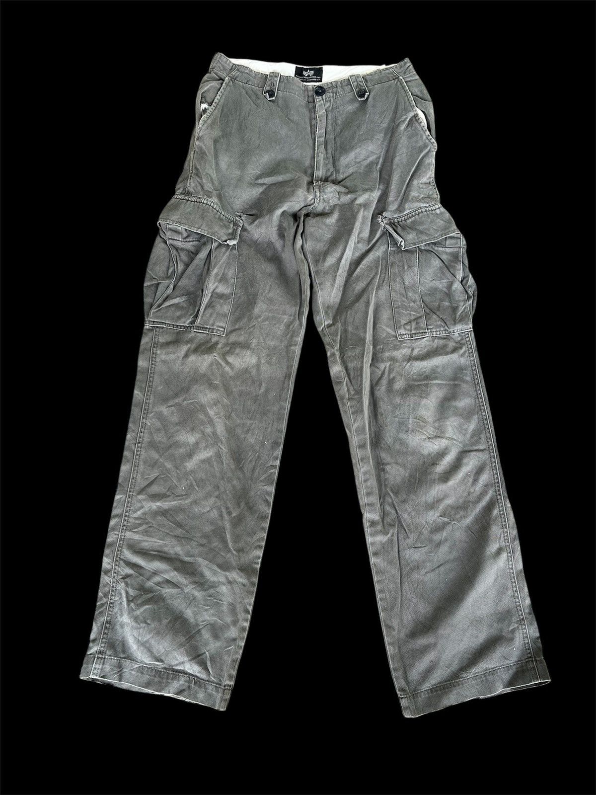 Alpha Industries × Vintage Vintage Alpha Industry Olive Military Cargopant Size US 28 / EU 44 - 1 Thumbnail