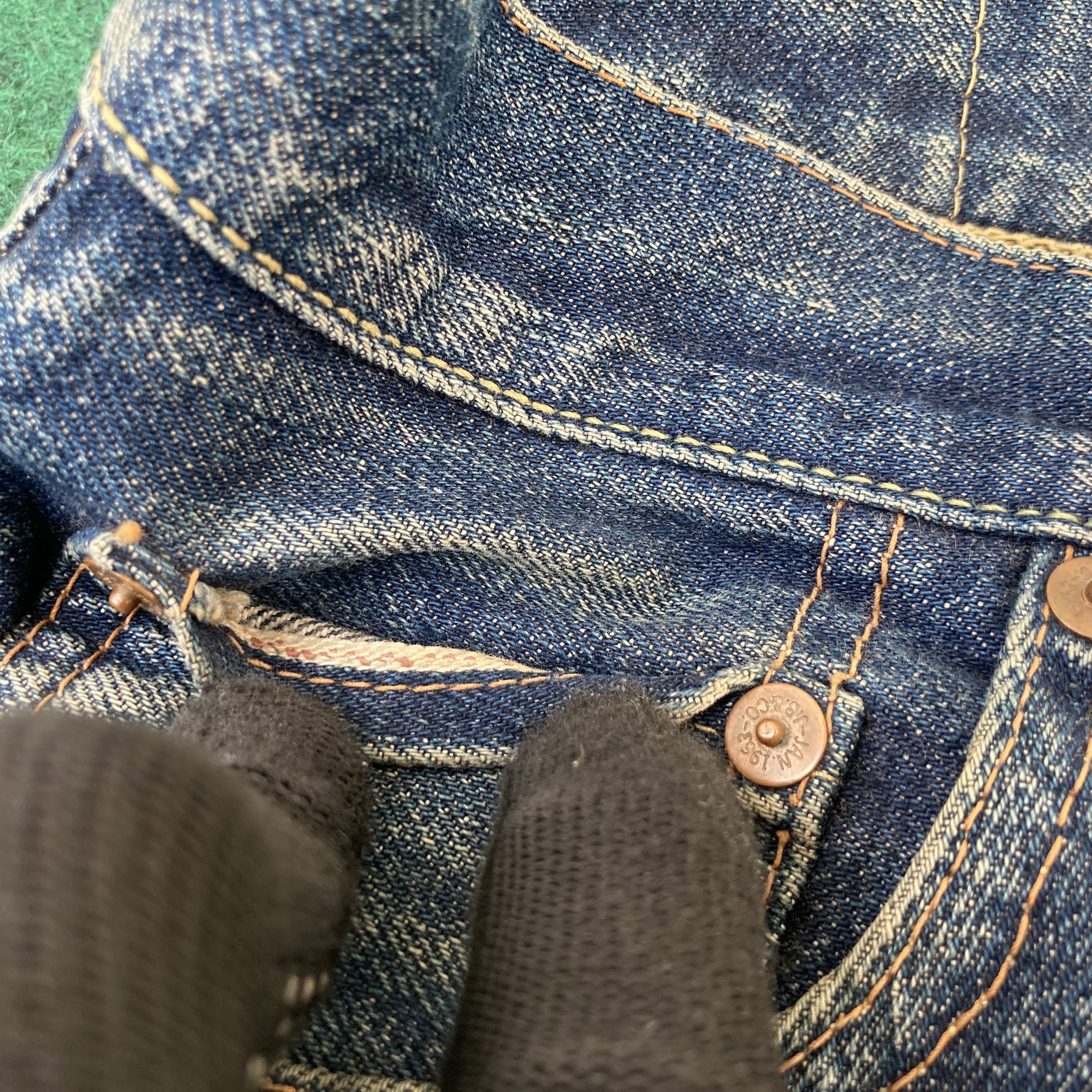 Johnbull Vtg Sewing Chop John Bull Osaka Denim Japan Selvedge Jeans Size US 27 - 7 Thumbnail