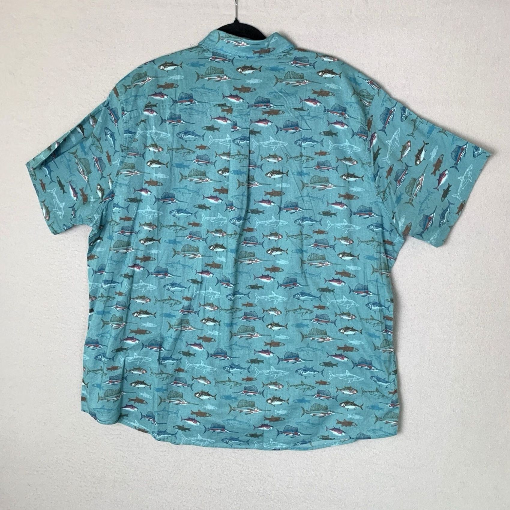 Eddie Bauer Eddie Bauer Shirt Men 2XL Green Mr. Baja Fish All Over AOP Classic Fit Button-Up Shirt Size US XXL / EU 58 / 5 - 3 Thumbnail