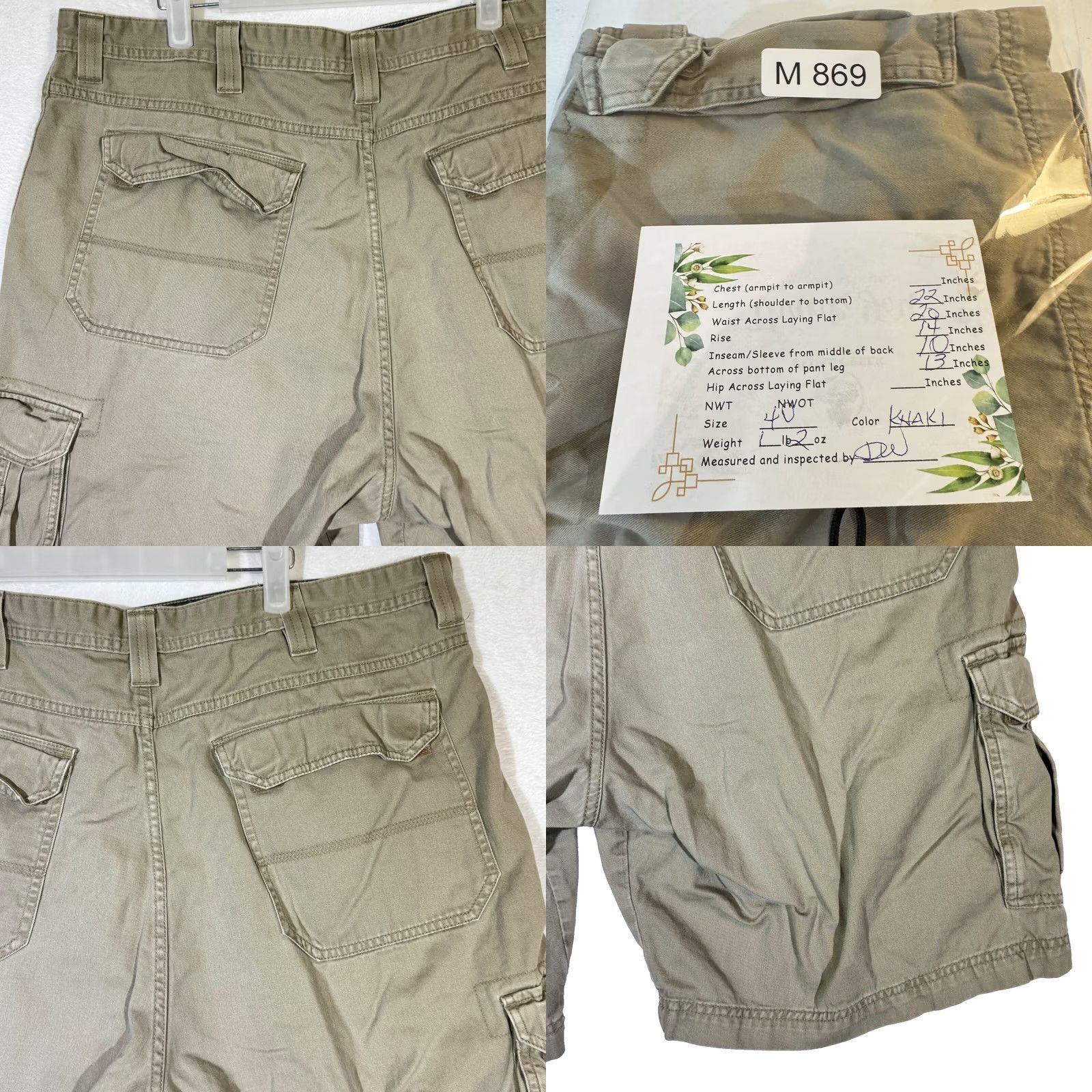 Wrangler Wrangler Hero Cargo Shorts Men’s 40 Khaki 100% Cotton Zip Fly Outdoor Workwear Casual/Workwear Men’s Size 40 Khaki Cotton Cargo Shorts Size US 40 / EU 56 - 8 Thumbnail