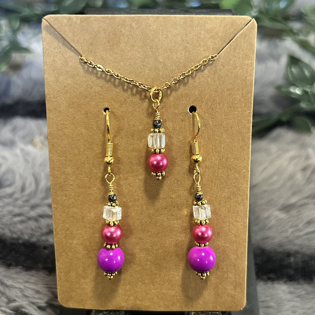 Handmade Handcrafted elegant pearl art glass crystal bead set Size ONE SIZE - 2 Thumbnail