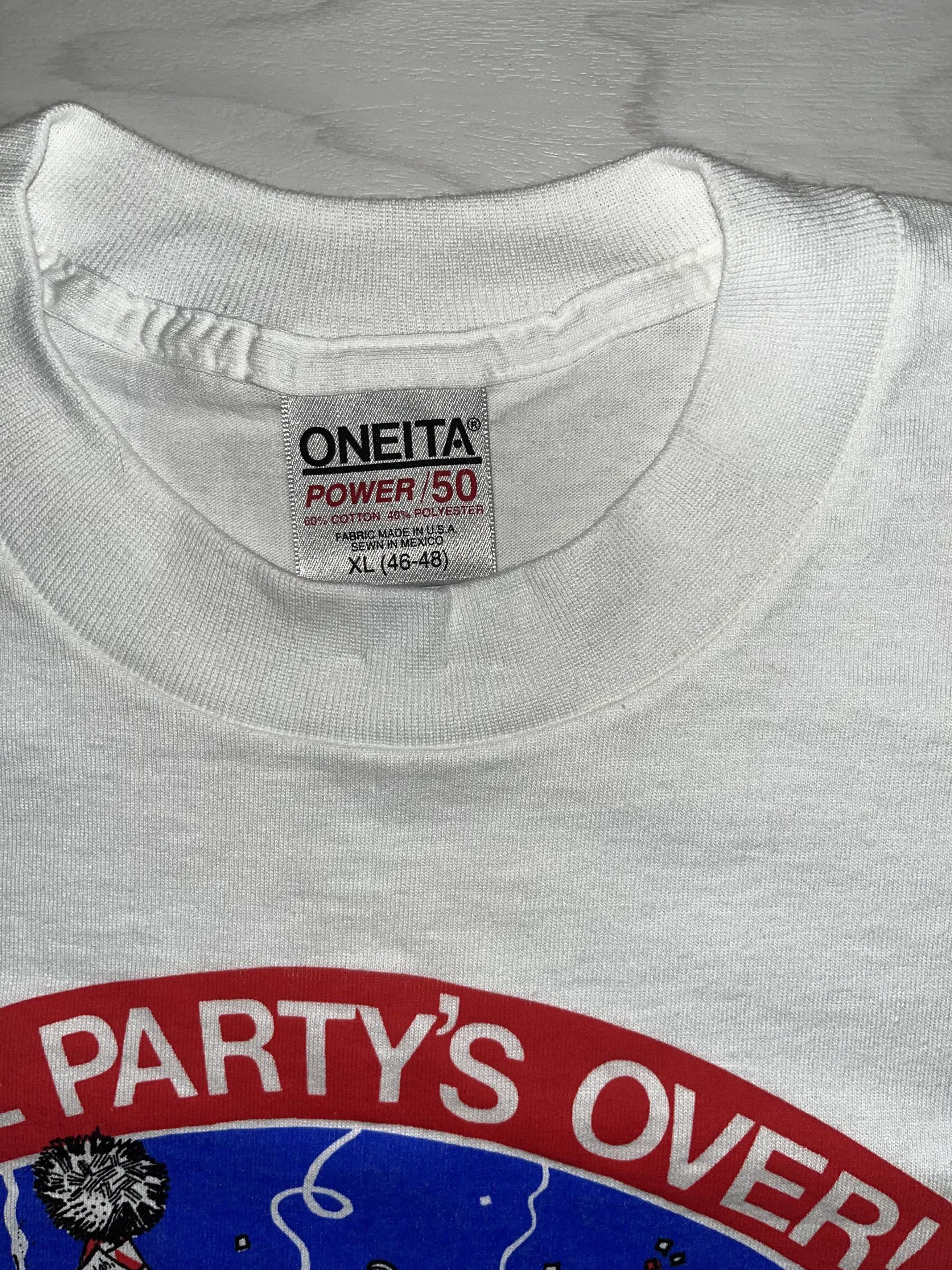 President's × Vintage 90s The Party's Over Perot 1992 Election Shirt Size US XL / EU 56 / 4 - 5 Thumbnail