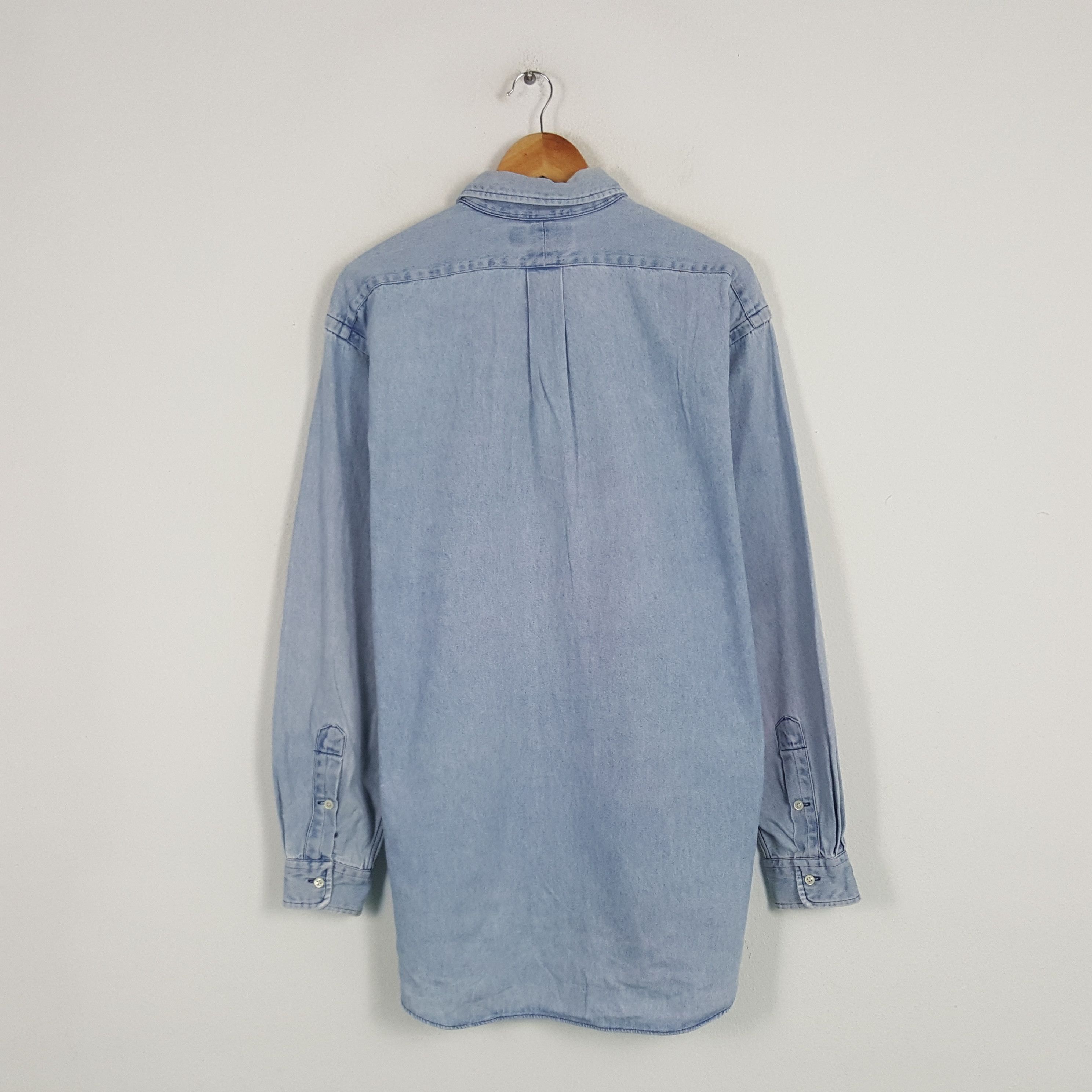 Ralph Lauren × Vintage Vintage Ralph Lauren American Brand Denim Shirt Button Up Size US XXL / EU 58 / 5 - 3 Thumbnail