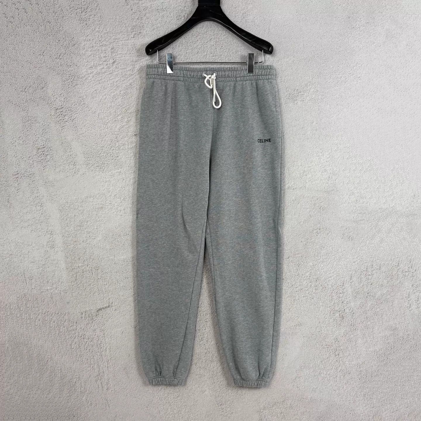 Celine CELINE SS22 Women's Gray Logo Embro Drawstring XL sweats Size 30" / US 8 / IT 44 - 1 Thumbnail