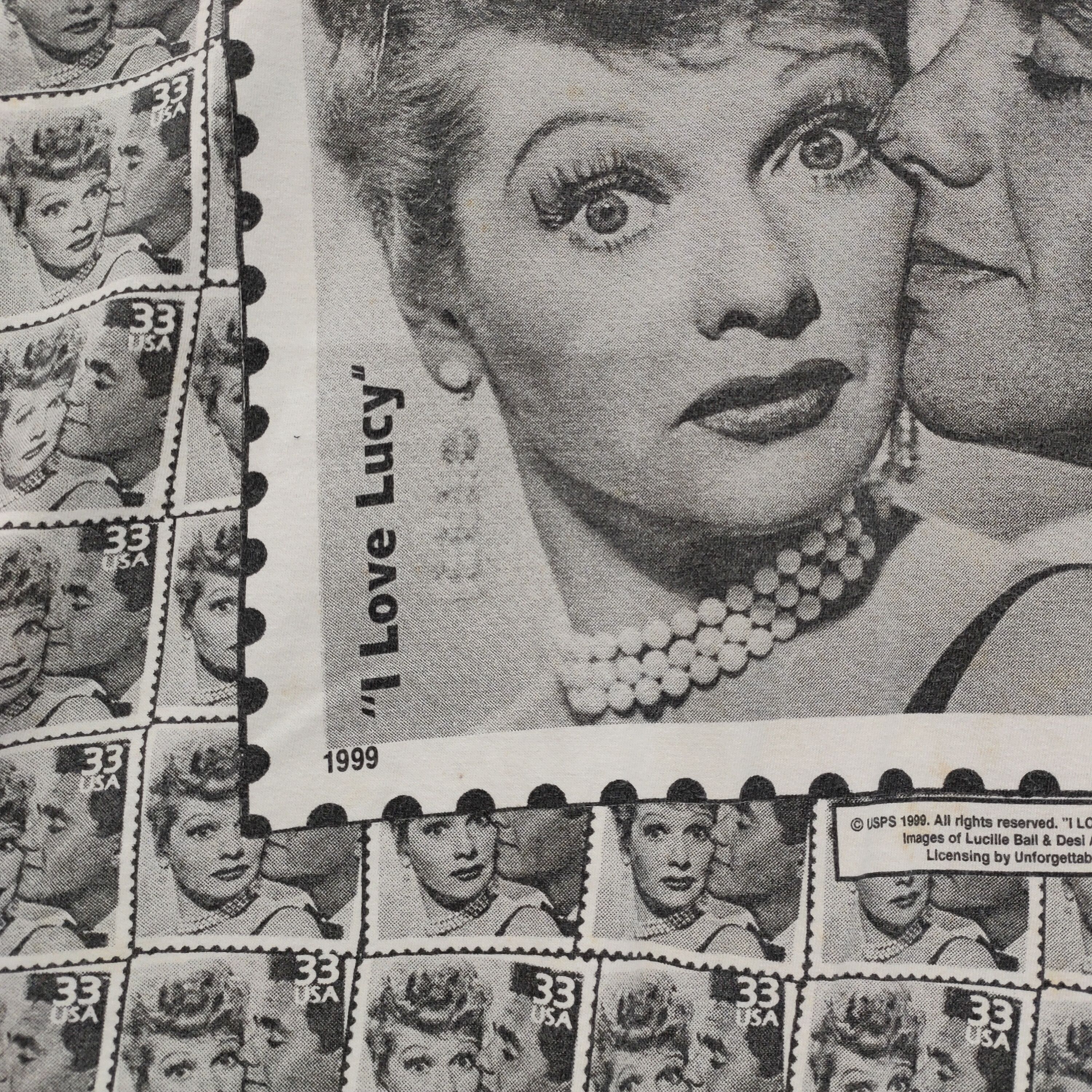 Vintage 1999 I love Lucy Tee Vintage All Over Print Shirt Size US XL / EU 56 / 4 - 5 Thumbnail