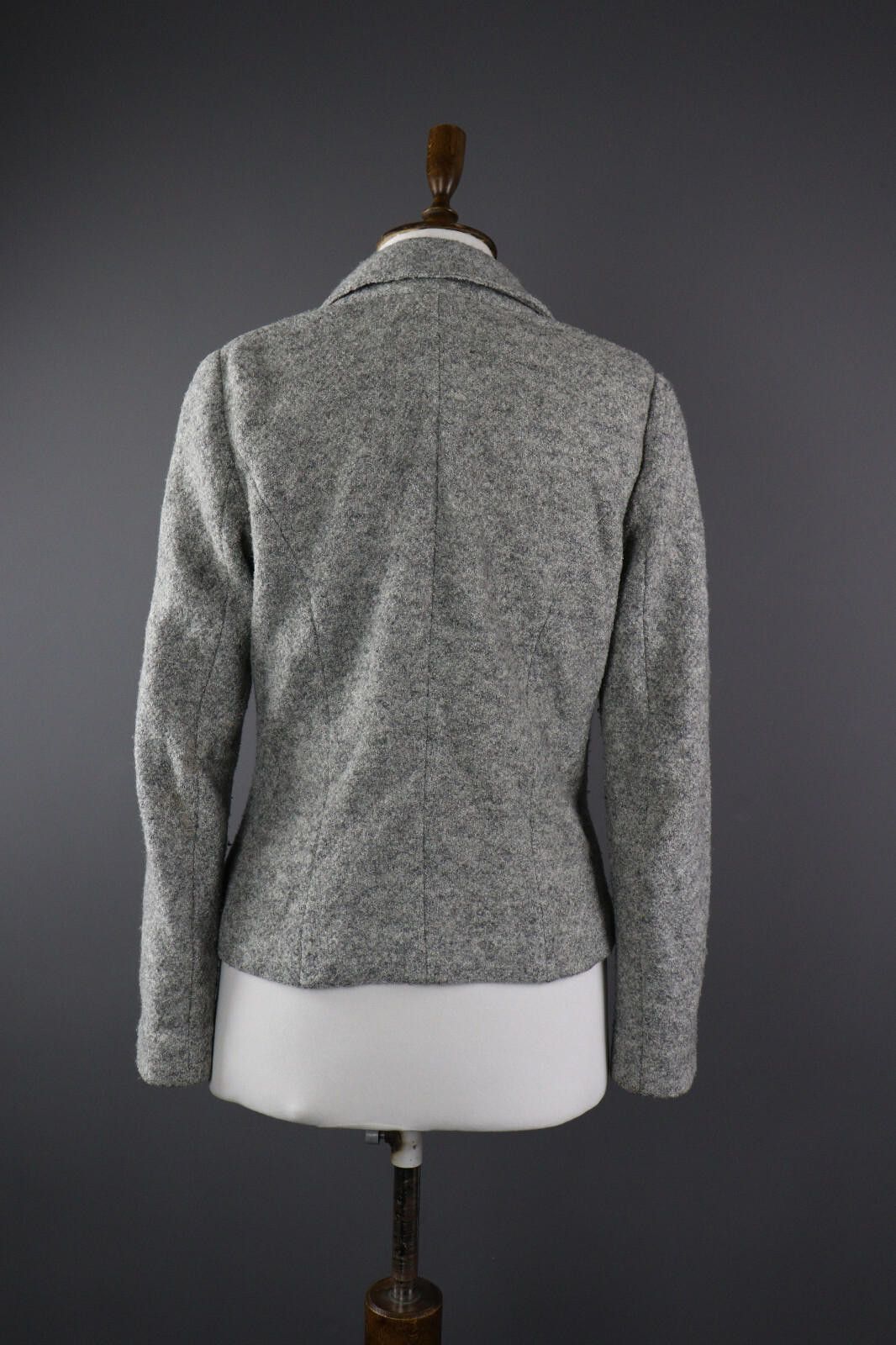 Designer Marc Cain Gray Wool Gray Blazer Jacket Size 3 Size M / US 6-8 / IT 42-44 - 5 Thumbnail