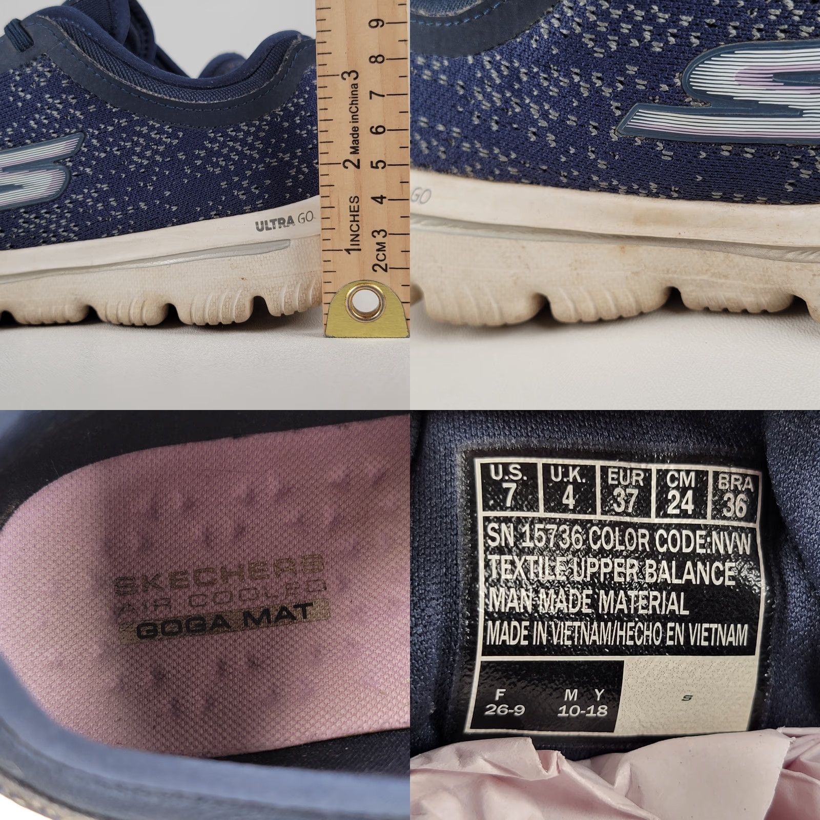 SKECHERS Skechers GOwalk Classic Washable Sneakers Blooming Navy Spotted Blue Women 7 Shoes Sneaker Athletic Lace Up Low Top M Textile Vintage: No Size US 4 / IT 34 - 8 Thumbnail
