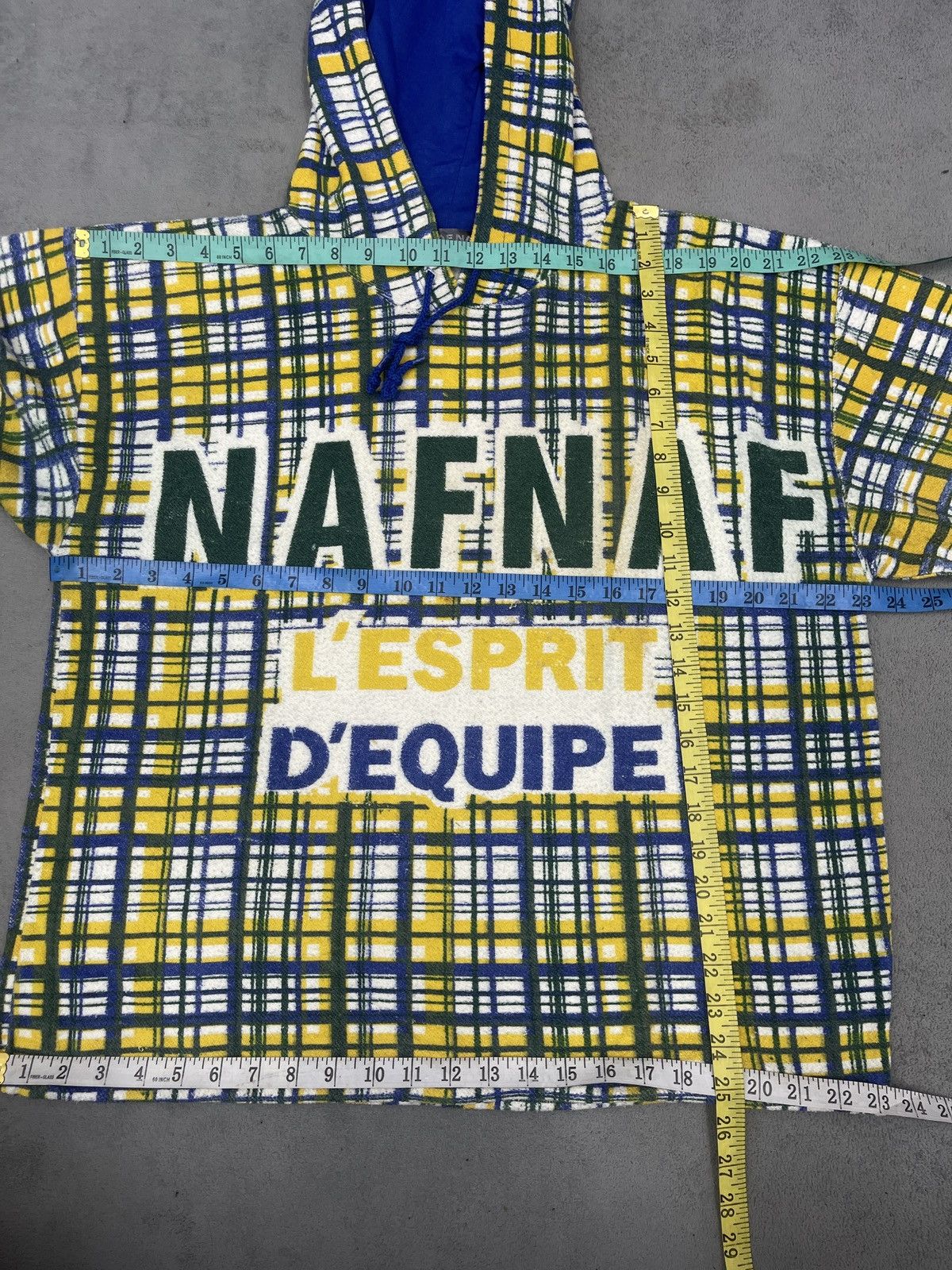 Issey Miyake × Japanese Brand × Vintage STEALS🔥VTG NAF NAF SWEATER HOODIE TARTANS Size US M / EU 48-50 / 2 - 8 Thumbnail