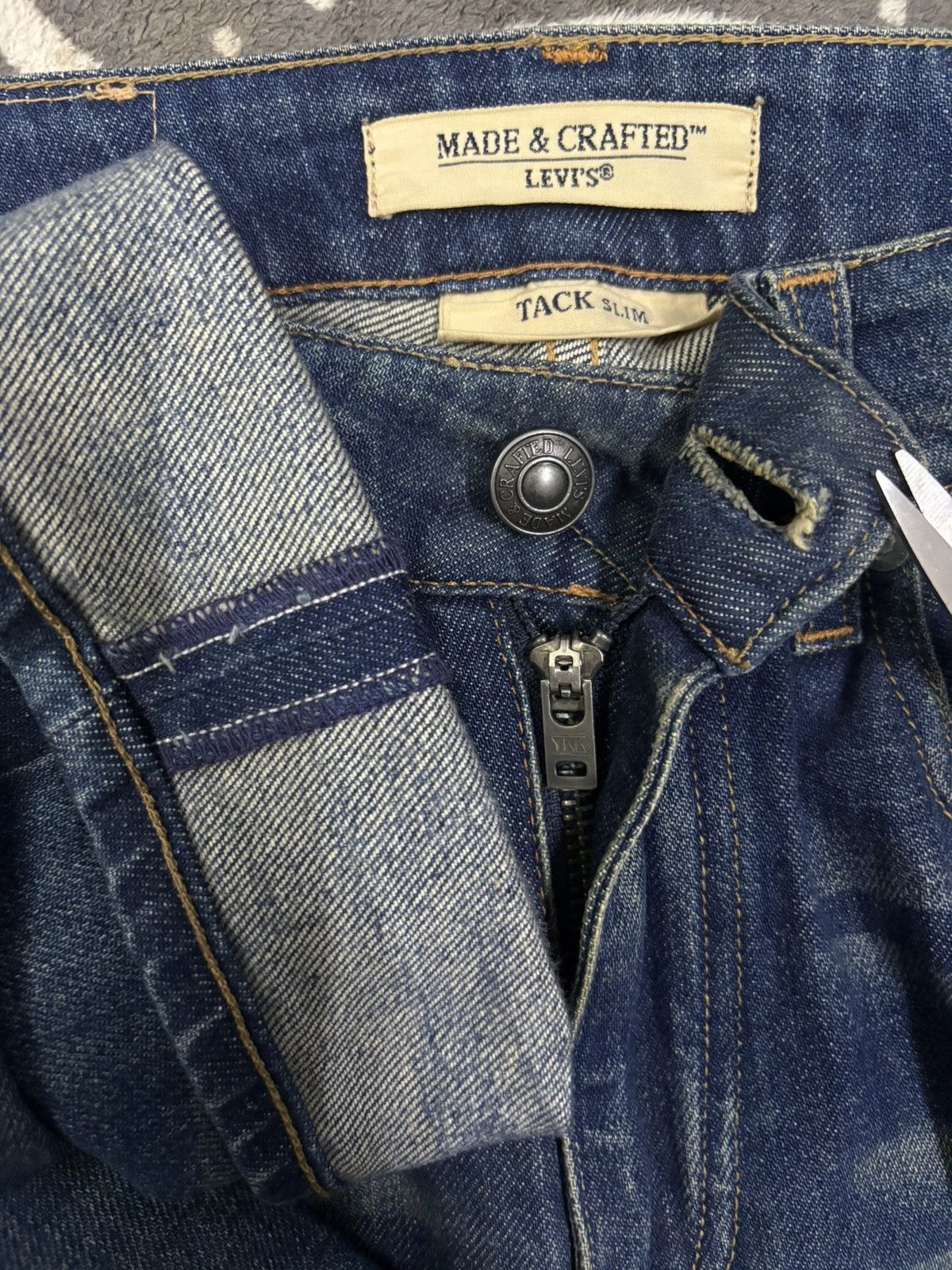 Levi's Levis Made & Crafted TackSlim Distressed Jeans Made in italy Size US 29 - 4 Thumbnail