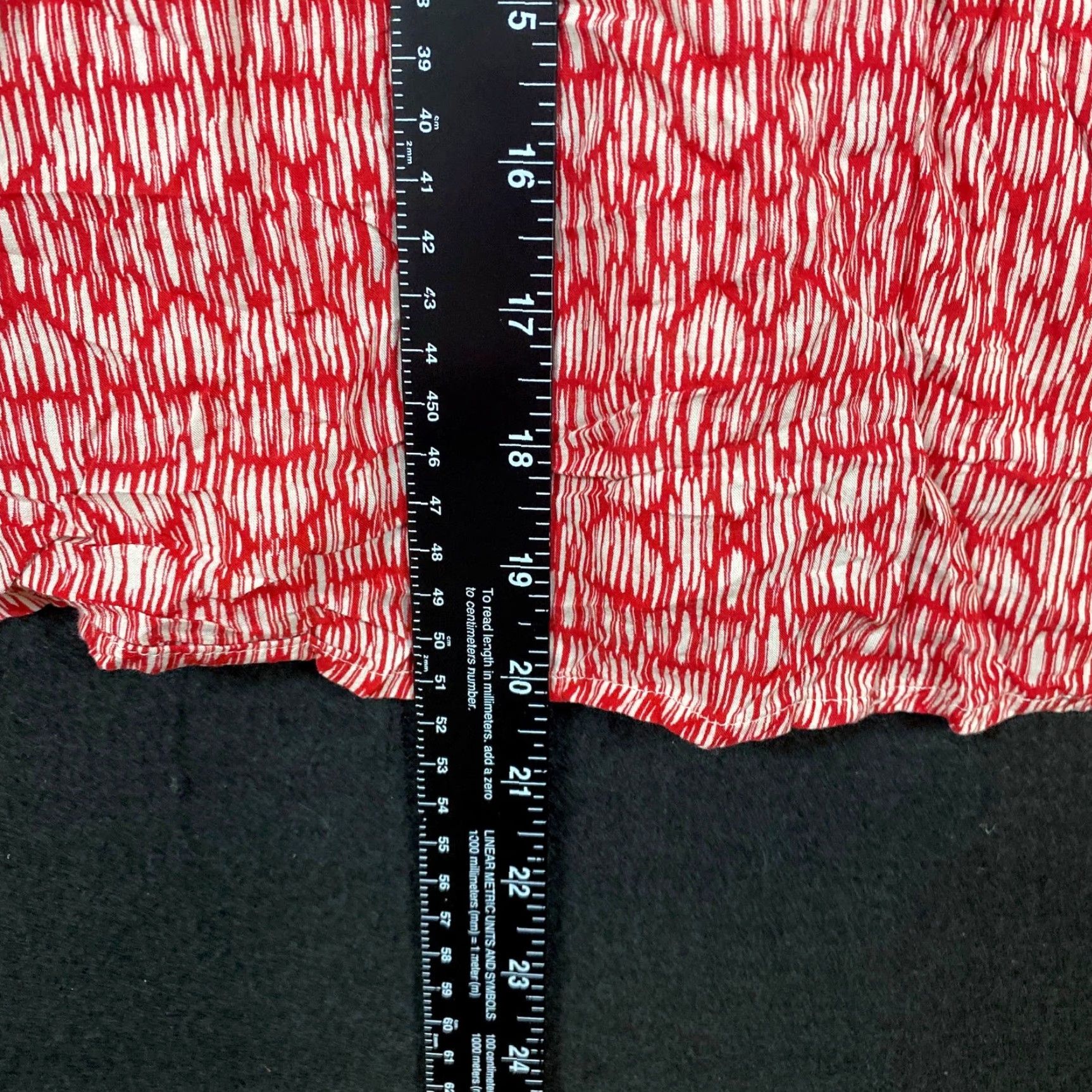 Lucky Brand Lucky Brand Womens Tank Red White Geometric Stripe V-Neck Sleeveless L Shirt Size L / US 10 / IT 46 - 7 Thumbnail