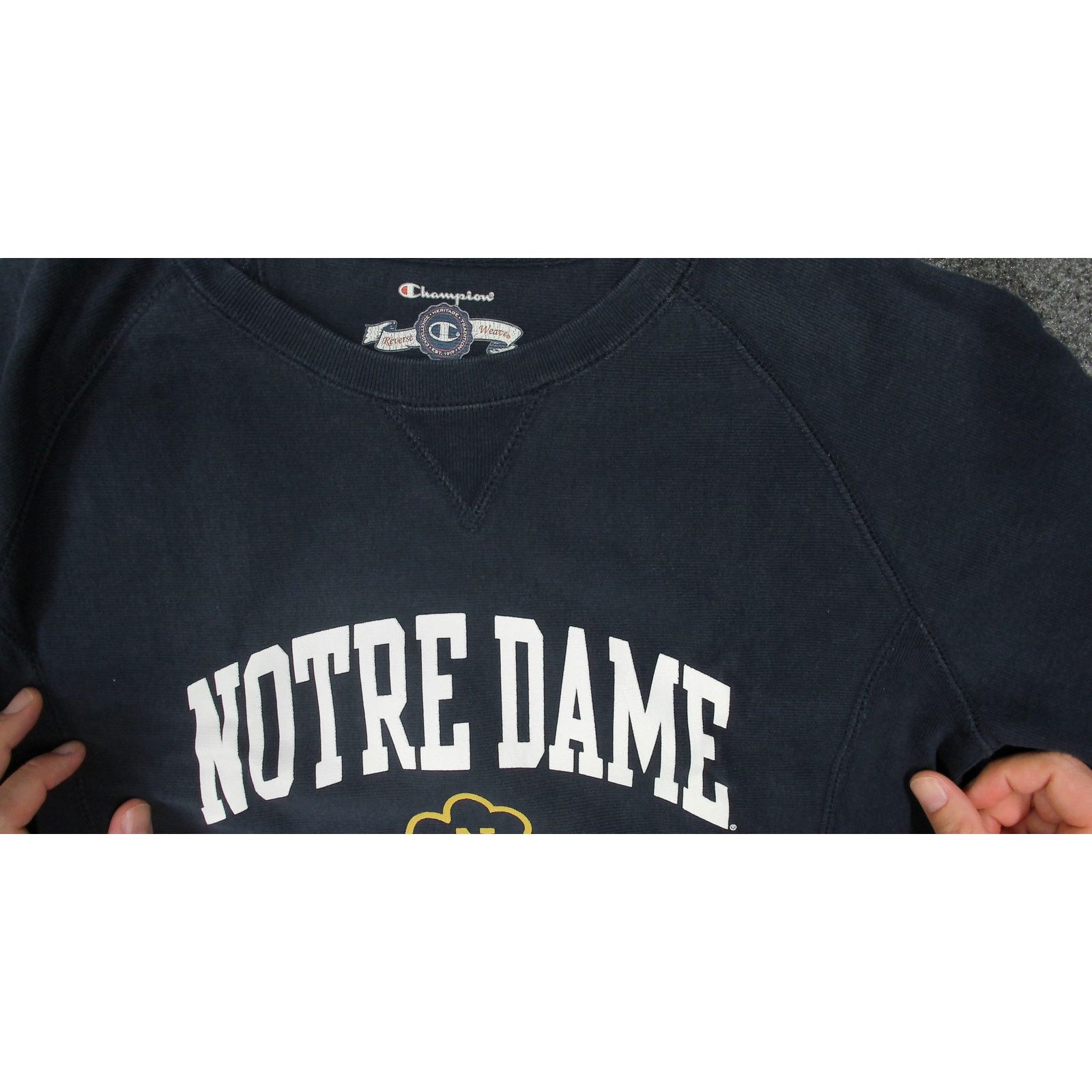Champion Champion Reverse Weave Y2K Notre Dame Raglan Sweatshirt Size L / US 10 / IT 46 - 10 Thumbnail