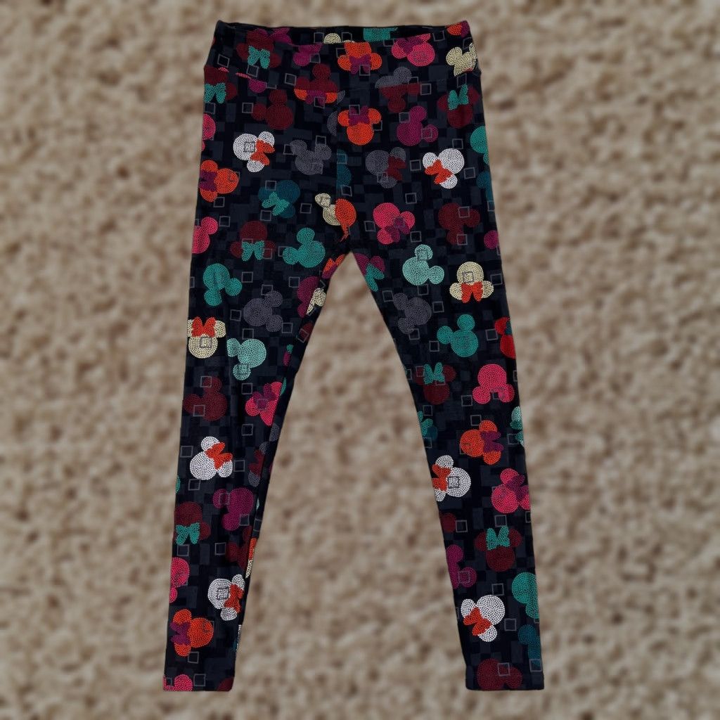 Vintage LuLaRoe Disney Leggings Womens Tall & Curvy Mickey Minnie Animal Print All Over Print Print Size 42" / US 20 - 1 Thumbnail