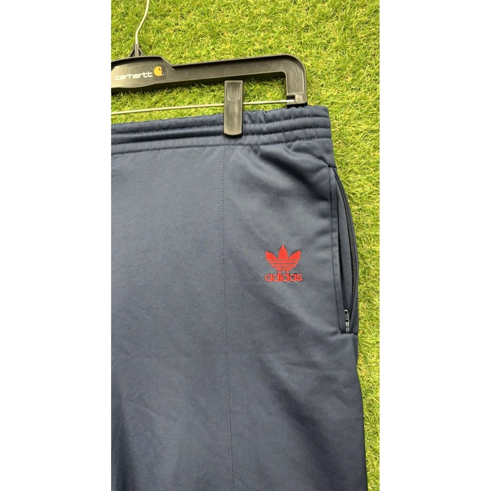 Adidas Nike? adidas-focused item: Adidas Vintage 80s Sweatpants Mens Large Blue Trefoil Logo Pleated Joggers Regular Size US 33 - 5 Thumbnail