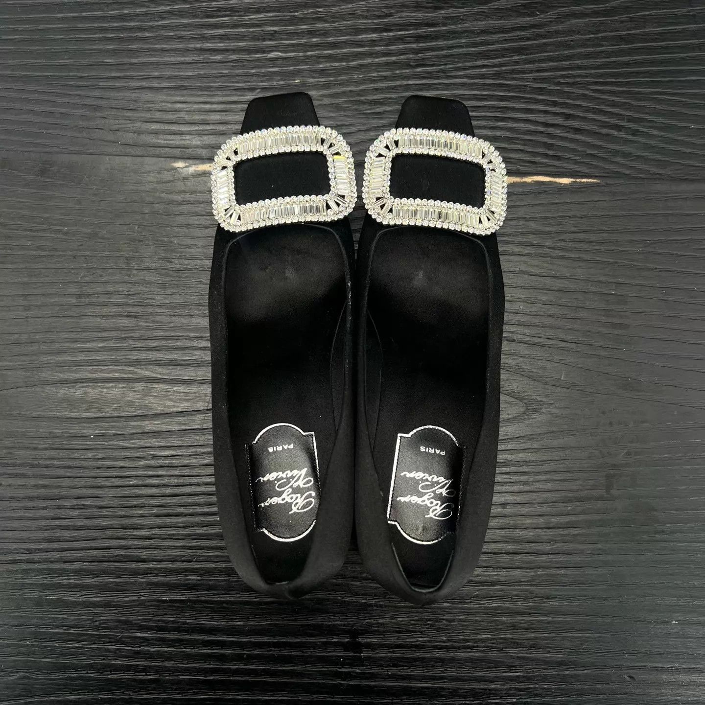 Roger Vivier RV Block Crystal Heels 36 Near New With Box Size US 5.5 / IT 35.5 - 2 Thumbnail