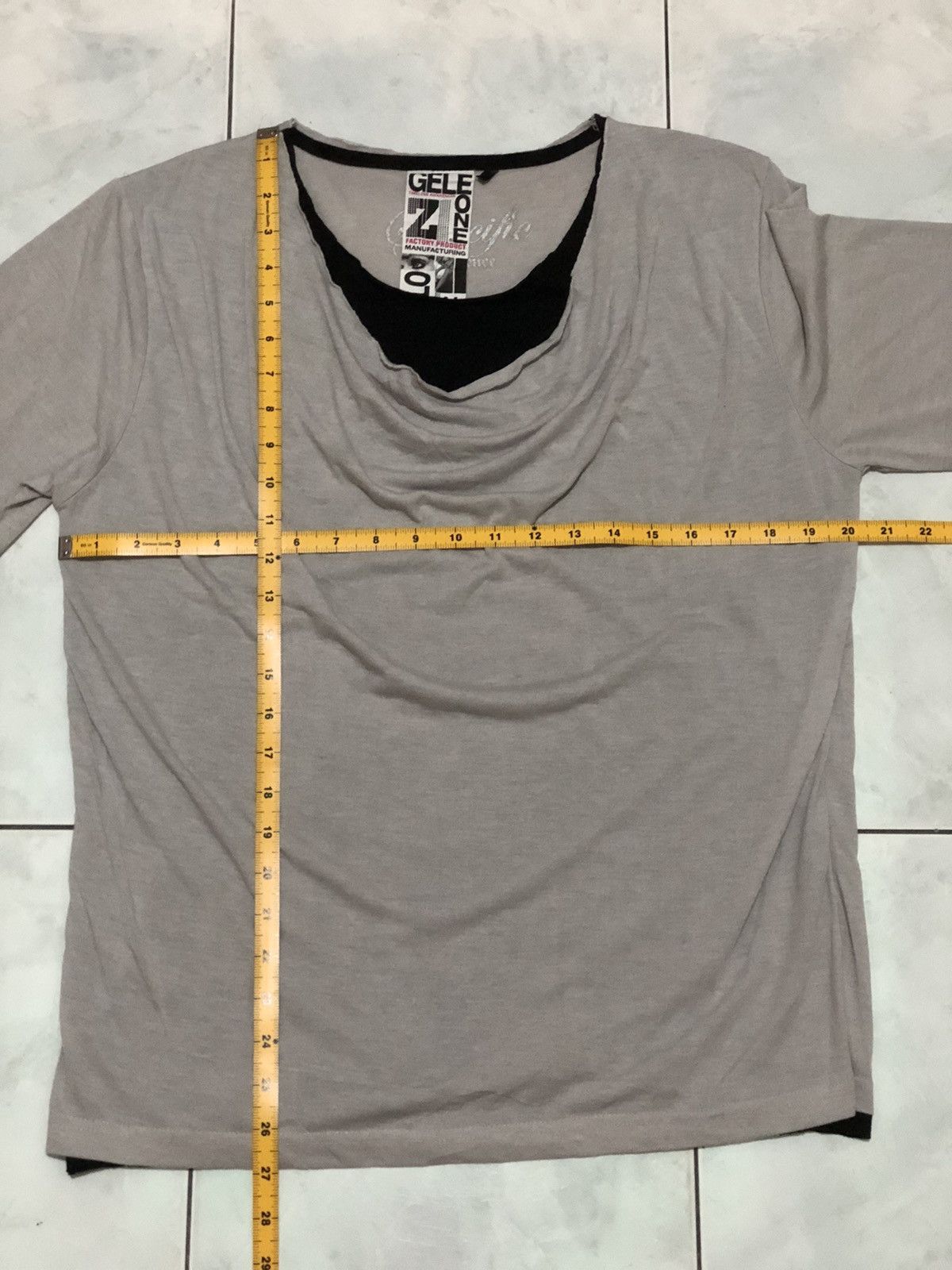 Japanese Brand GELEONE Japanese Layered Cut Long Sleeve Shirt Yohji Style Size XL / US 12-14 / IT 48-50 - 18 Thumbnail