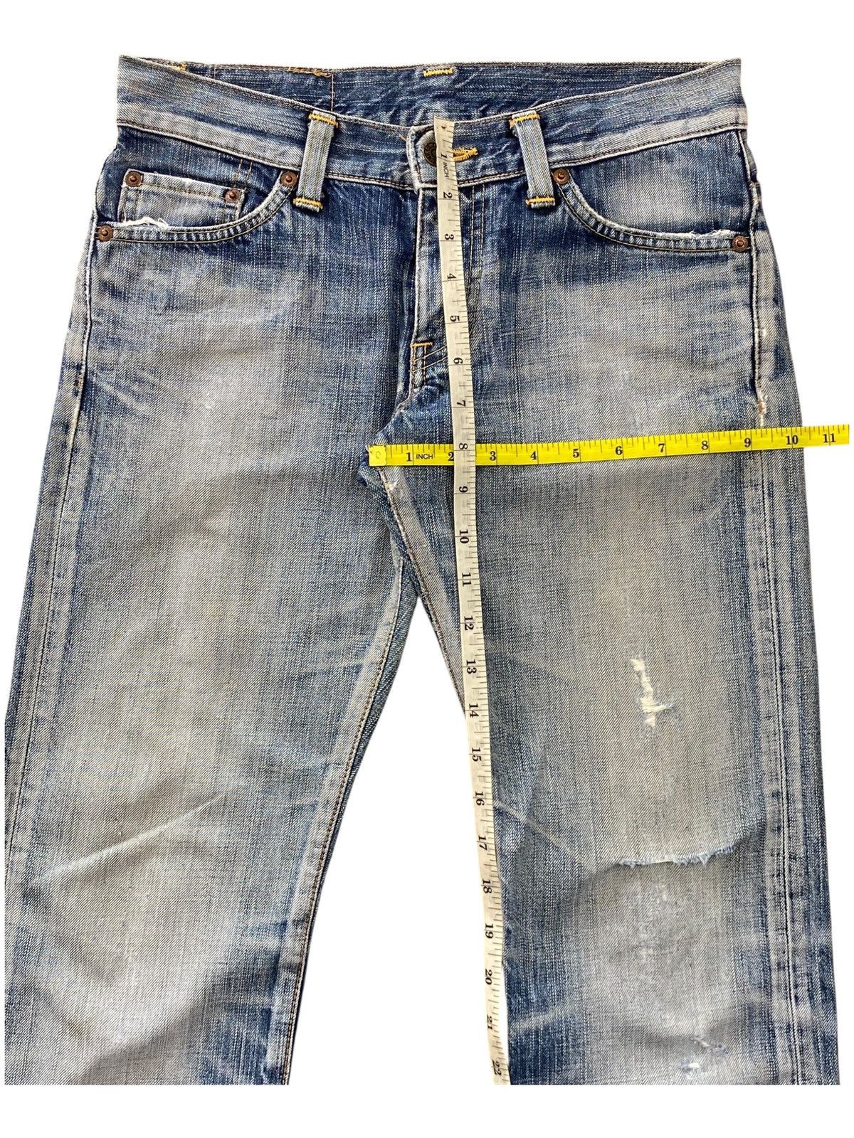Edwin Edwin Brand Acid Blue Wash Ripped Style Jeans Size US 30 / EU 46 - 11 Thumbnail