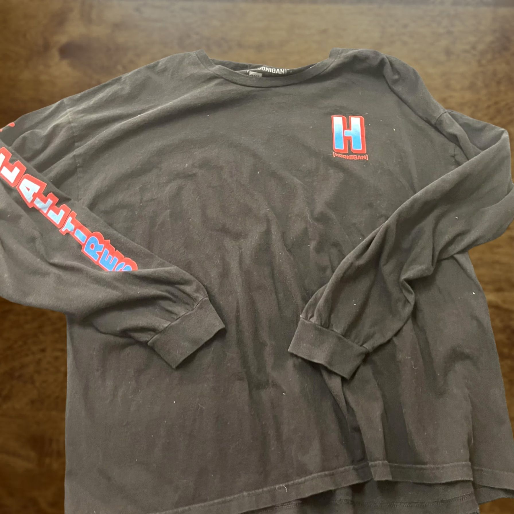 Vintage Hoonigan Shirt Mens 3XL Black Long Sleeve Graphic Print Back Mayhem BLAST PIPES Racing Streetwear Crew Neck Mens Size US XXL / EU 58 / 5 - 1 Thumbnail