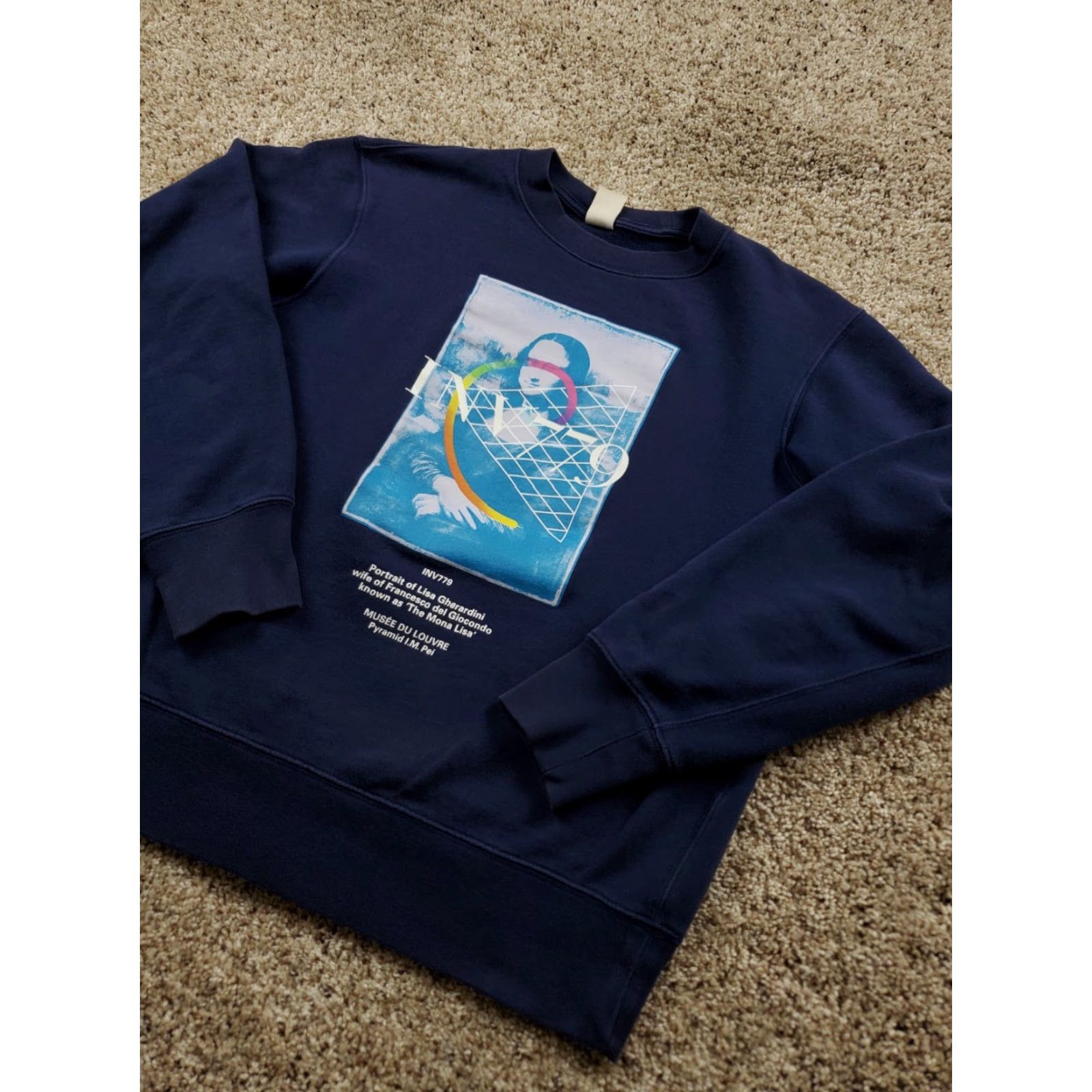 Uniqlo Uniqlo X Peter Saville Mona Lisa Sweatshirt Small Mens Blue Crew Neck Lourve Size US S / EU 44-46 / 1 - 2 Thumbnail