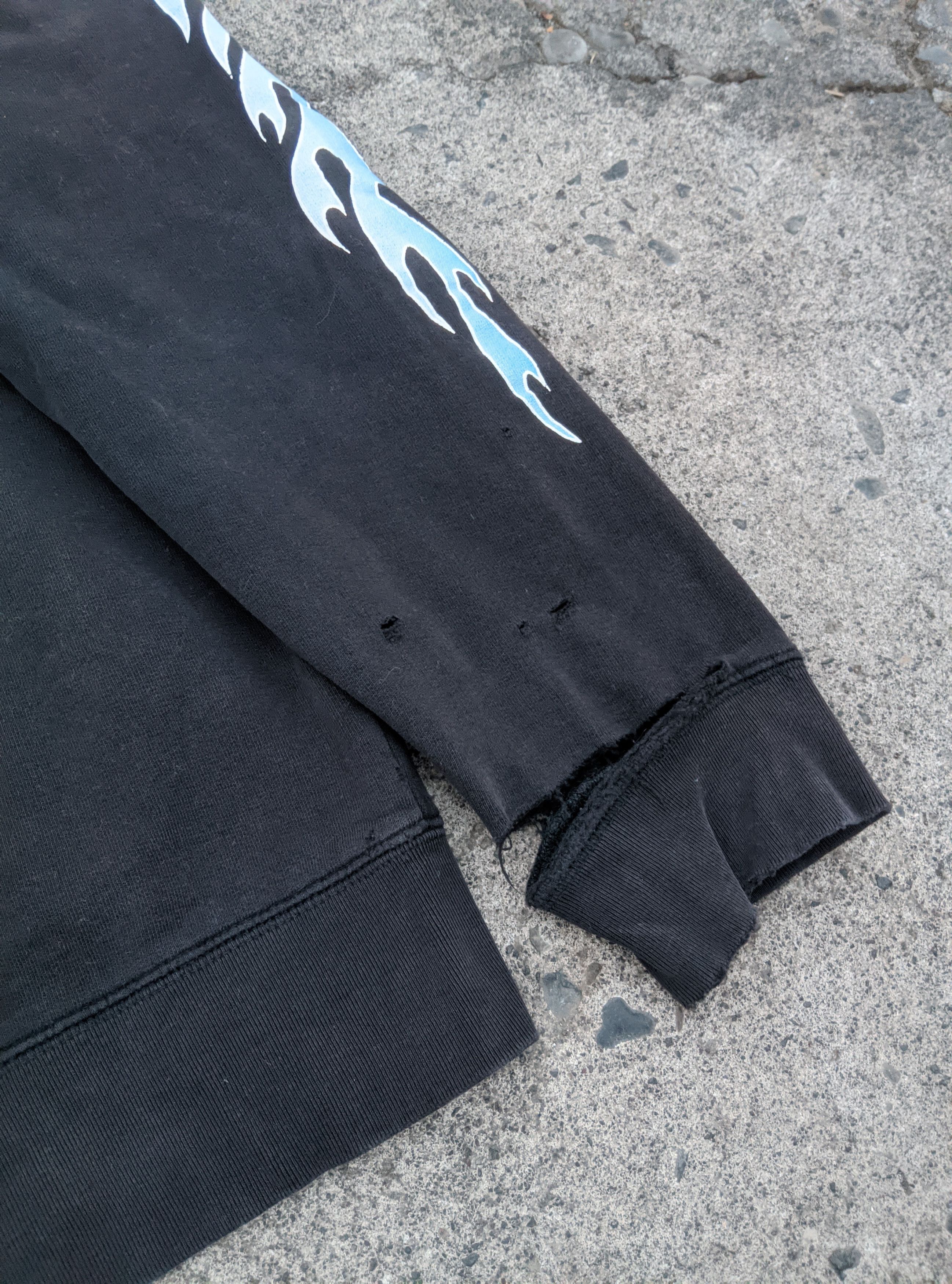 Harley Davidson Distressed type jnco affliction Harley davidson flames hood Size US L / EU 52-54 / 3 - 11 Thumbnail