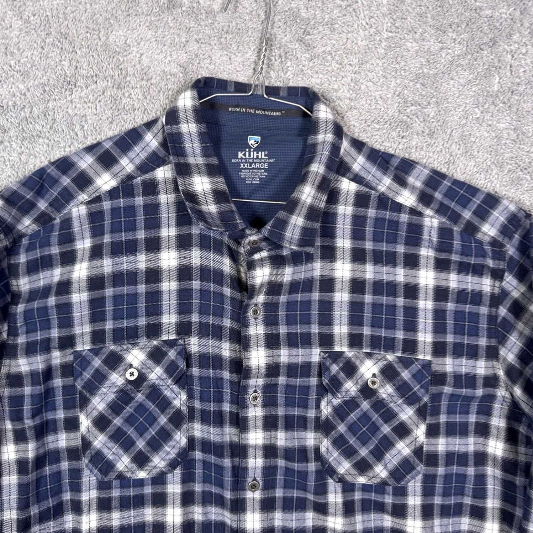 Vintage Kuhl Dillingr Flannel Shirt Men’s 2XL XXL Plaid Long Sleeve Outdoor Hike Blue Size US XXL / EU 58 / 5 - 4 Thumbnail