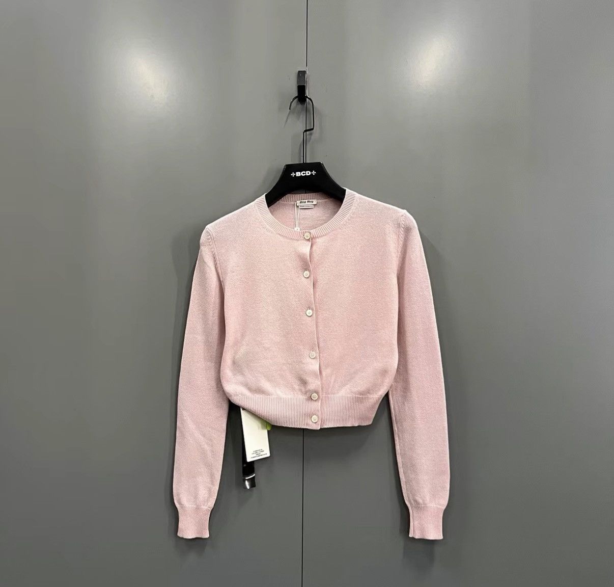 Miu Miu Miu Miu Light Pink Cardigan J41 Size S / US 4 / IT 40 - 1 Thumbnail