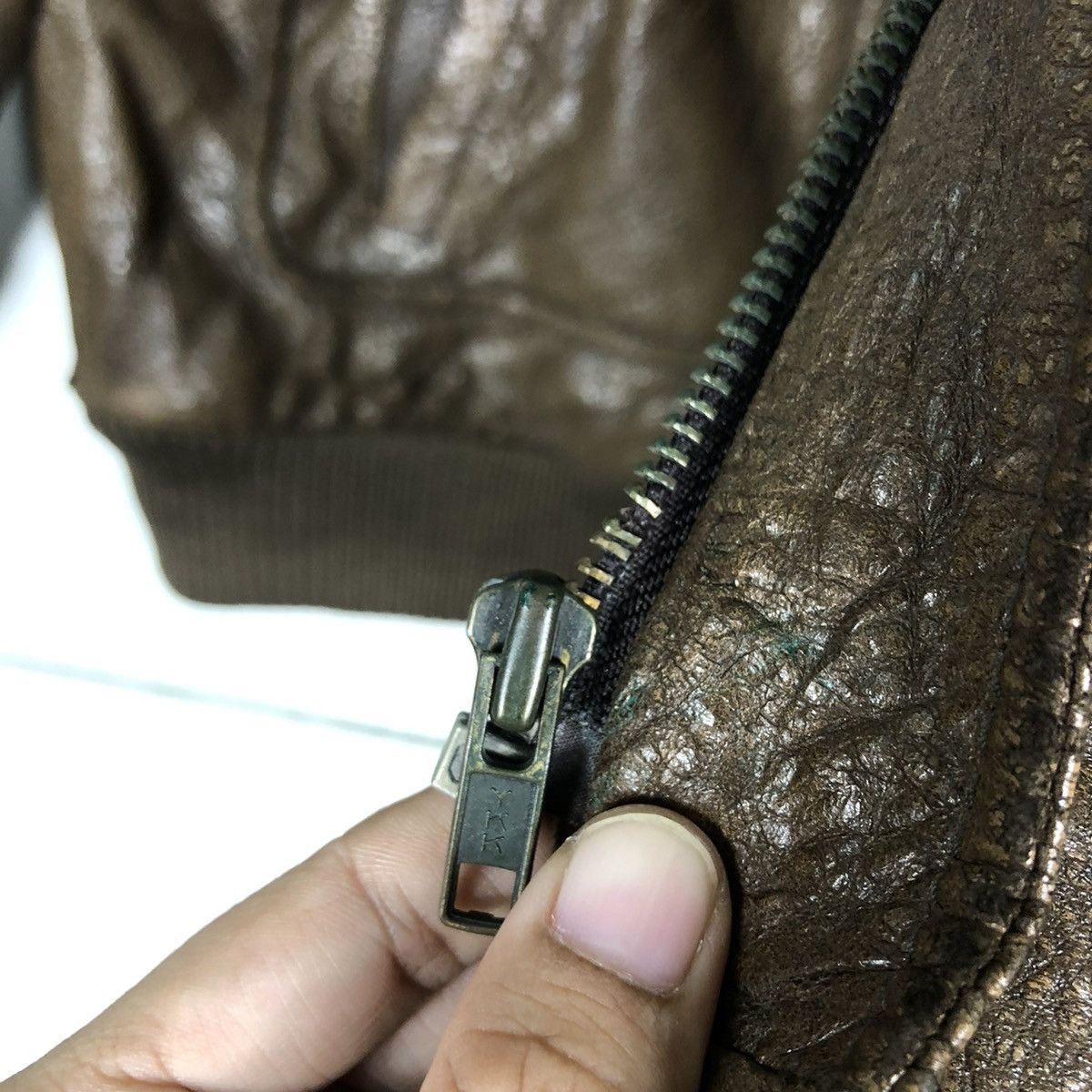 Japanese Brand 🔥VINTAGE FLY LEATHER JACKET MILITARY PIERRE BONEE USA Size US L / EU 52-54 / 3 - 17 Thumbnail