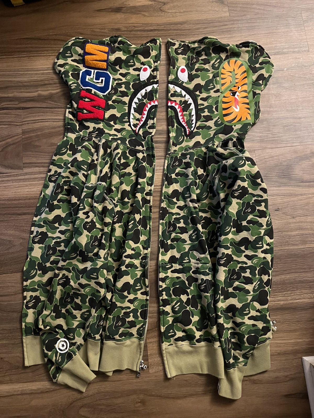 Bape Bape A Bathing Ape 1st Camo Full Zip Split Hoodie size XXL Size US XXL / EU 58 / 5 - 6 Thumbnail