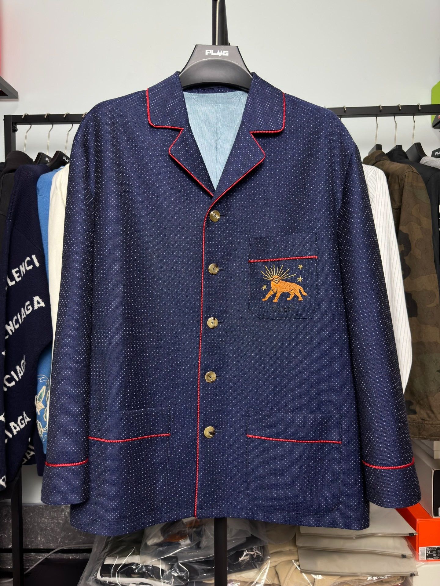 Gucci Gucci Little Lion Embroidered Polket Pocket Jacket Size US L / EU 52-54 / 3 - 1 Thumbnail