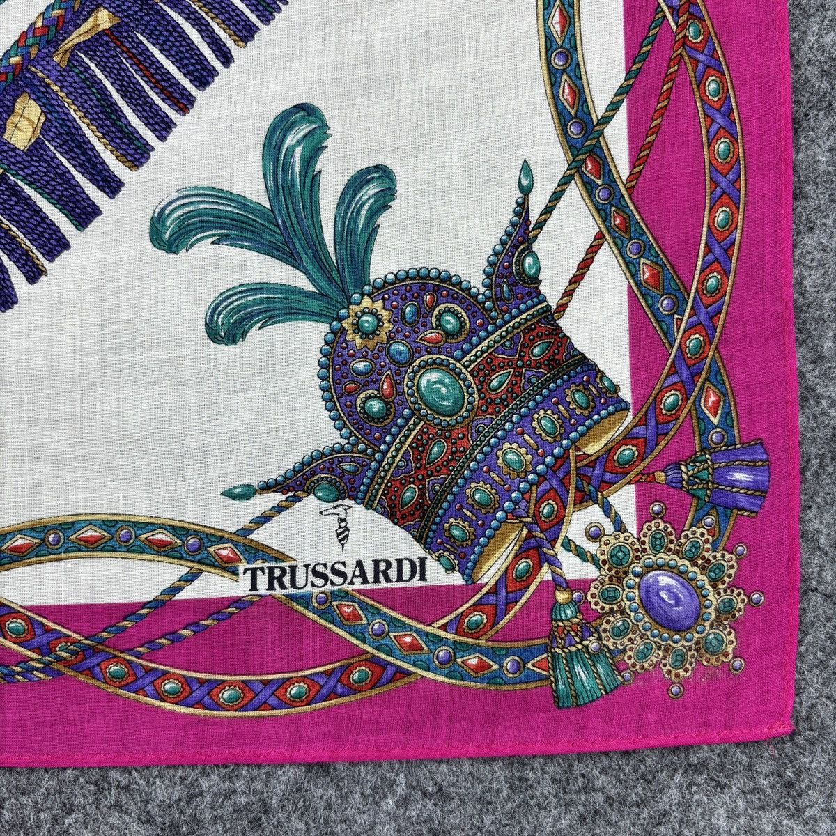 Trussardi × Vintage Handkerchief # E013 # Bandana # Neckerchief Size ONE SIZE - 2 Thumbnail