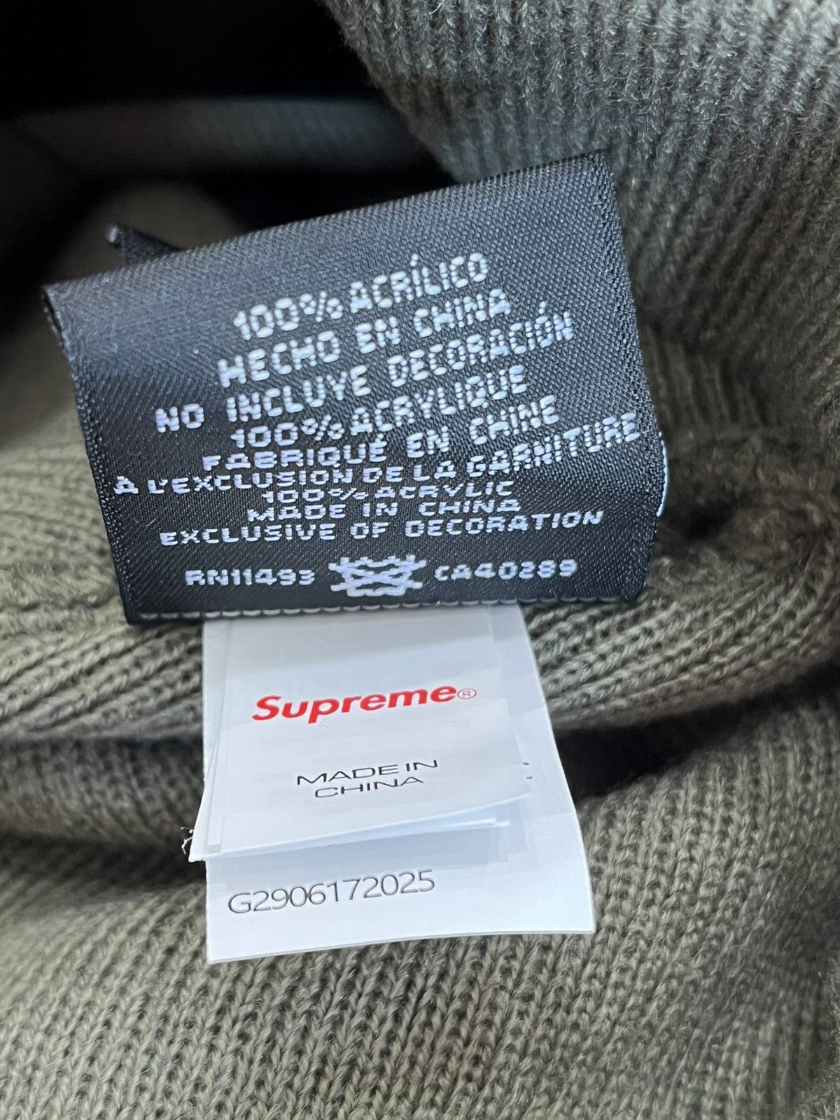 Supreme Supreme New Era Box Logo Beanie Olive FW25 Size ONE SIZE - 6 Thumbnail