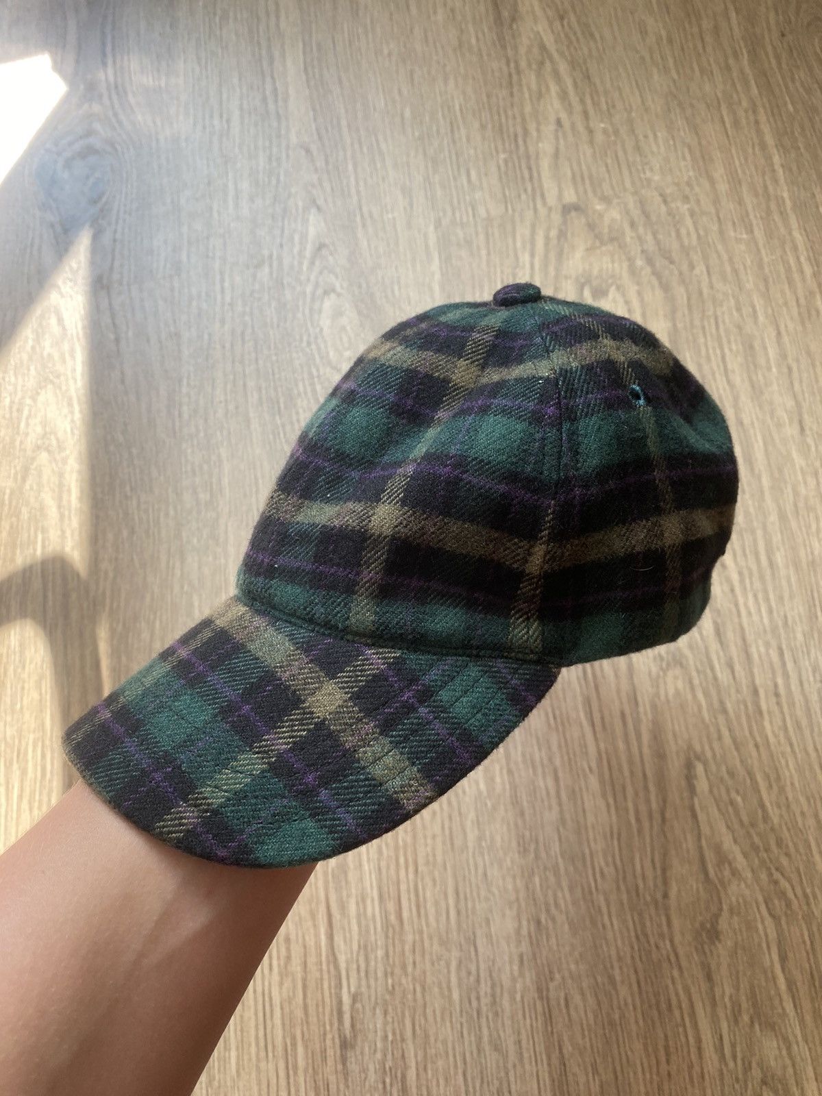 A.P.C. APC A.P.C green checkered Lana woll cap hat Size ONE SIZE - 1 Thumbnail