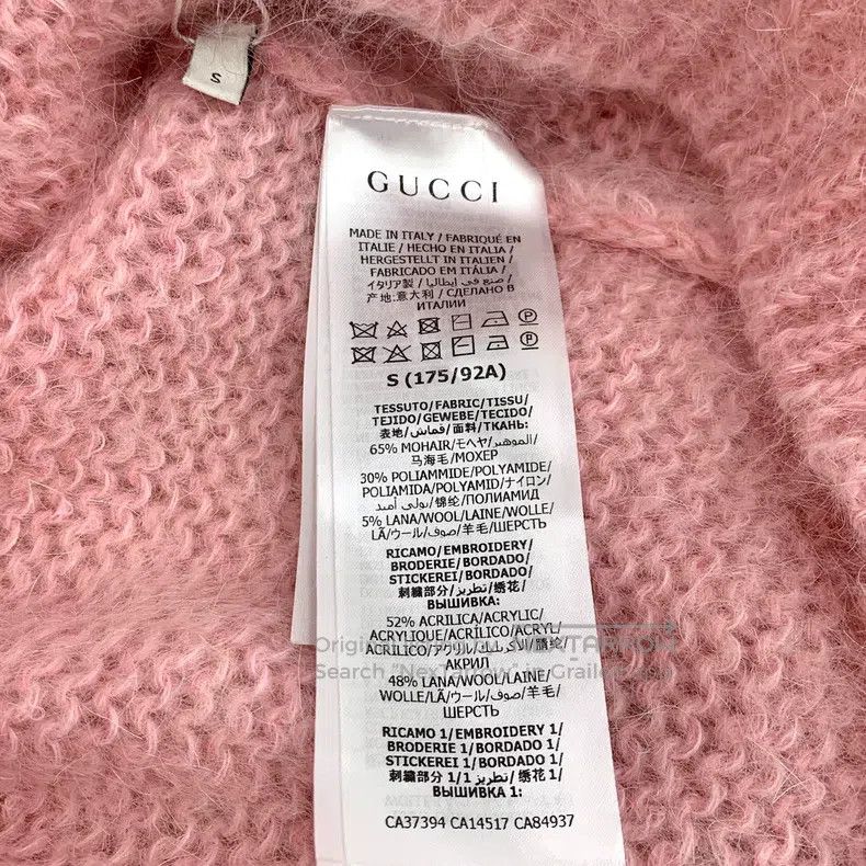 Gucci Gucci Pink floral letter embroidery horsehair round-neck l Size S / US 4 / IT 40 - 7 Thumbnail