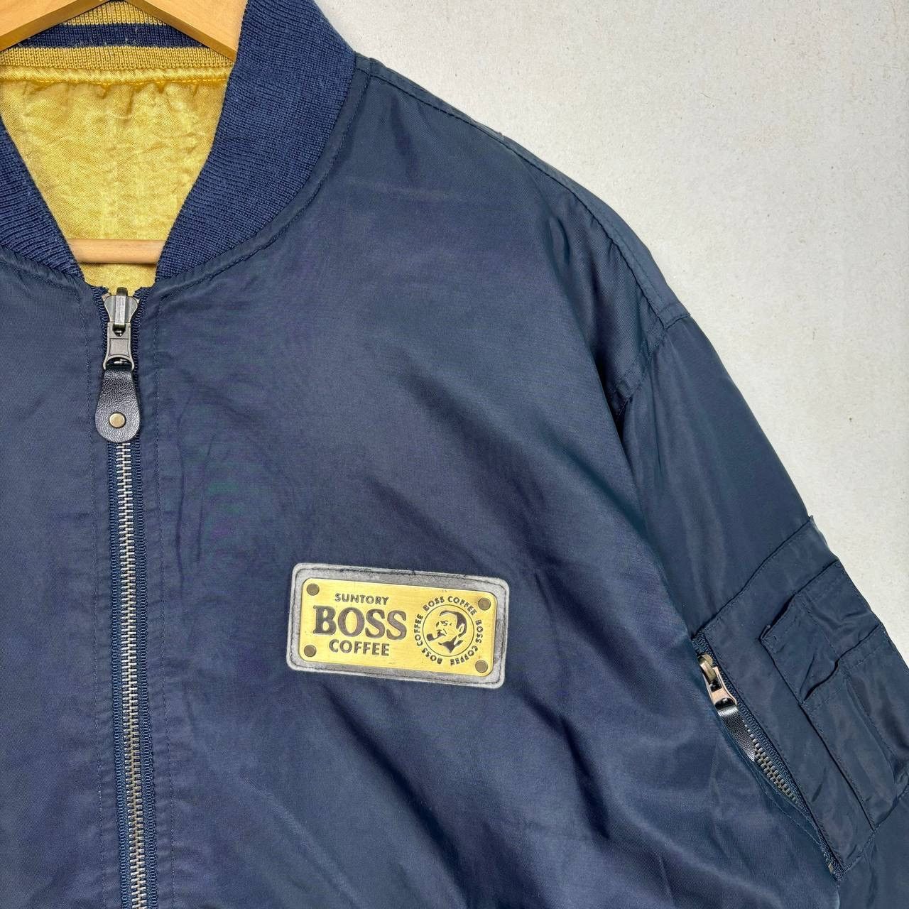 Japanese Brand Vintage Suntory Boss Coffee Bomber Jacket Size US L / EU 52-54 / 3 - 7 Thumbnail