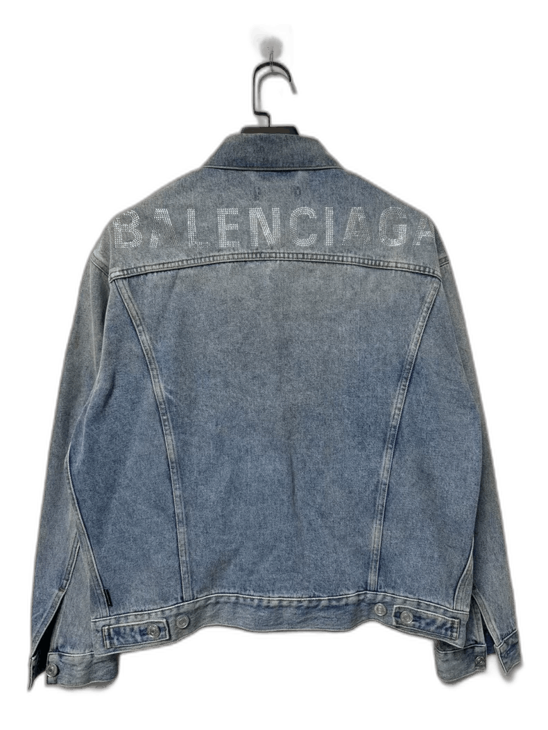 Balenciaga Balenciaga Rhinestone Denim Jacket Size 34-yf Size US M / EU 48-50 / 2 - 1 Thumbnail