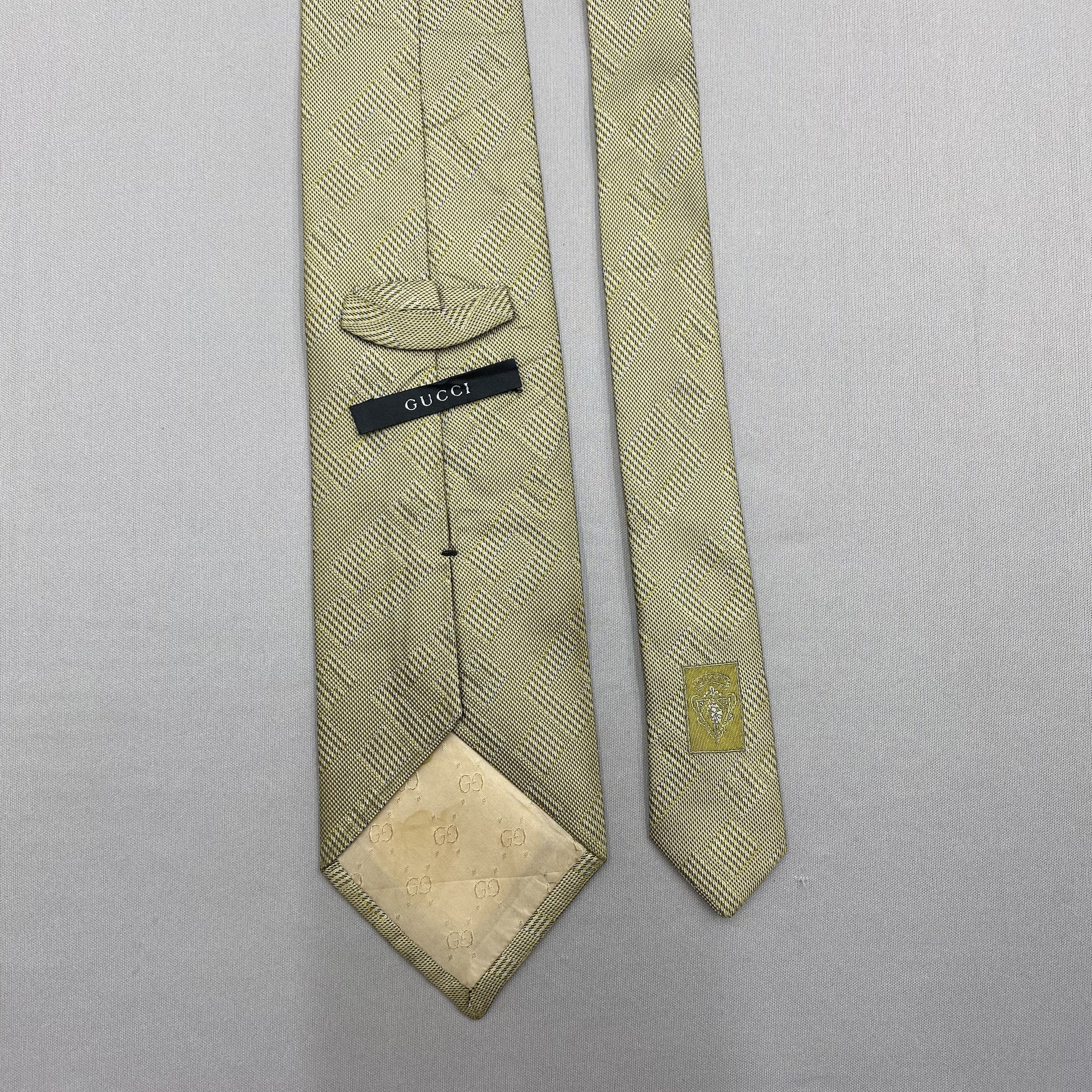 Japanese Brand Vintage Gucci SILK Necktie Cravate Pure Silk Neck Tie Size ONE SIZE - 6 Thumbnail