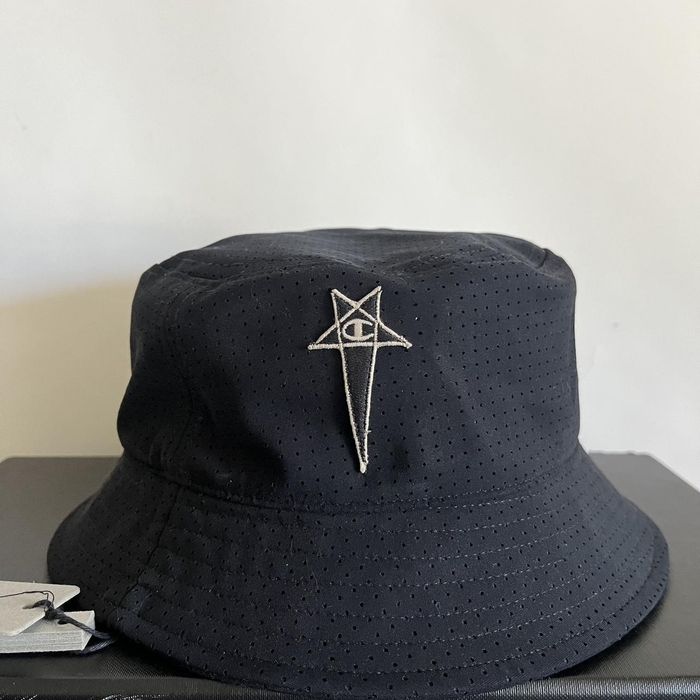 Rick Owens Rick Owens Champion DRKSHDW Black Pentagram Mesh Bucket