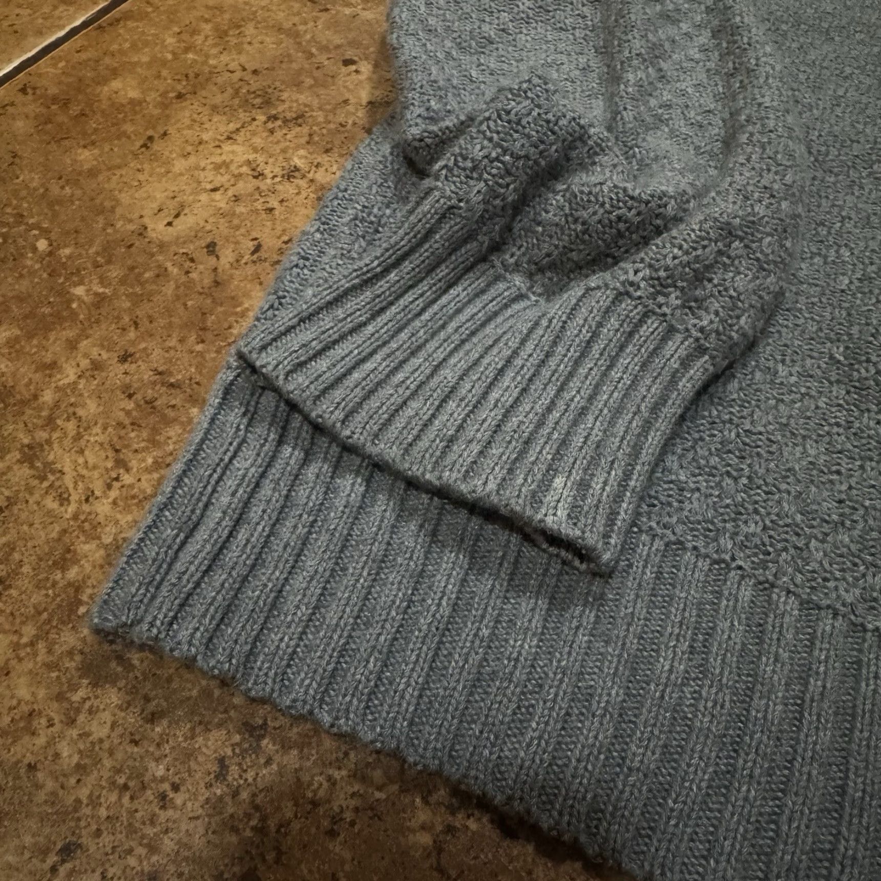 Billy Reid Billy Reid Sweater Mens Small Gray Long Sleeve Knit Cotton Thermal Shirt Size US S / EU 44-46 / 1 - 4 Thumbnail