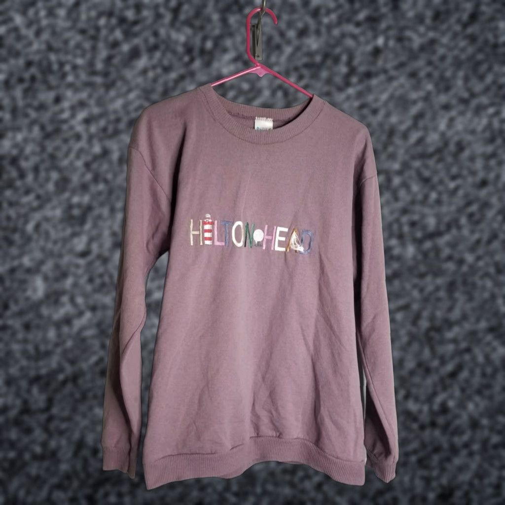 Vintage VINTAGE Smile Carolina Sweatshirt Mens M Purple Embroidered SC Hilton Head 90s Classic Cotton T-Shirt Boy Size US M / EU 48-50 / 2 - 1 Thumbnail