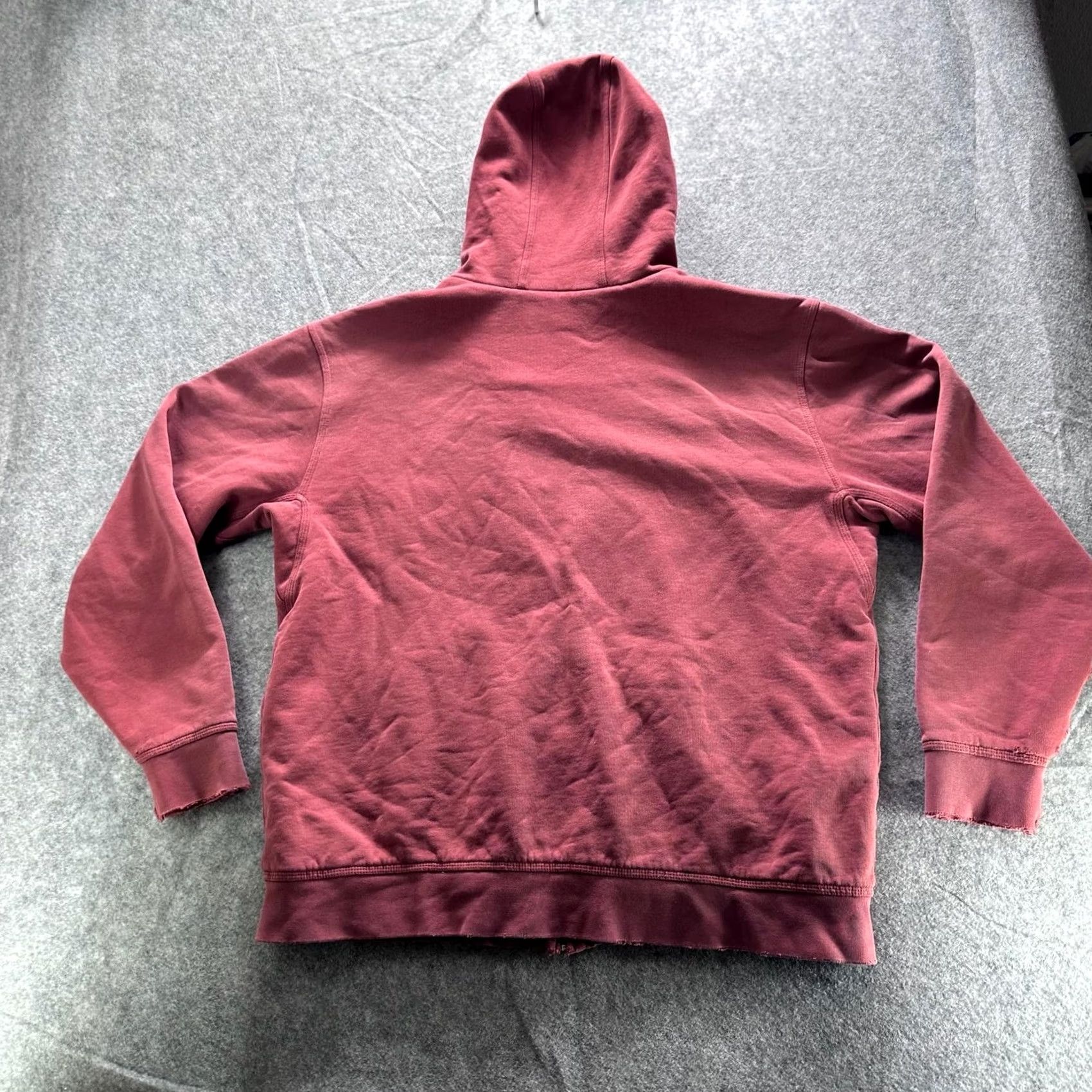 Vintage L.L. Bean Katahdin Iron Works Hoodie Mens LT Red Sherpa Lined Full Zip Fleece Size US L / EU 52-54 / 3 - 8 Thumbnail