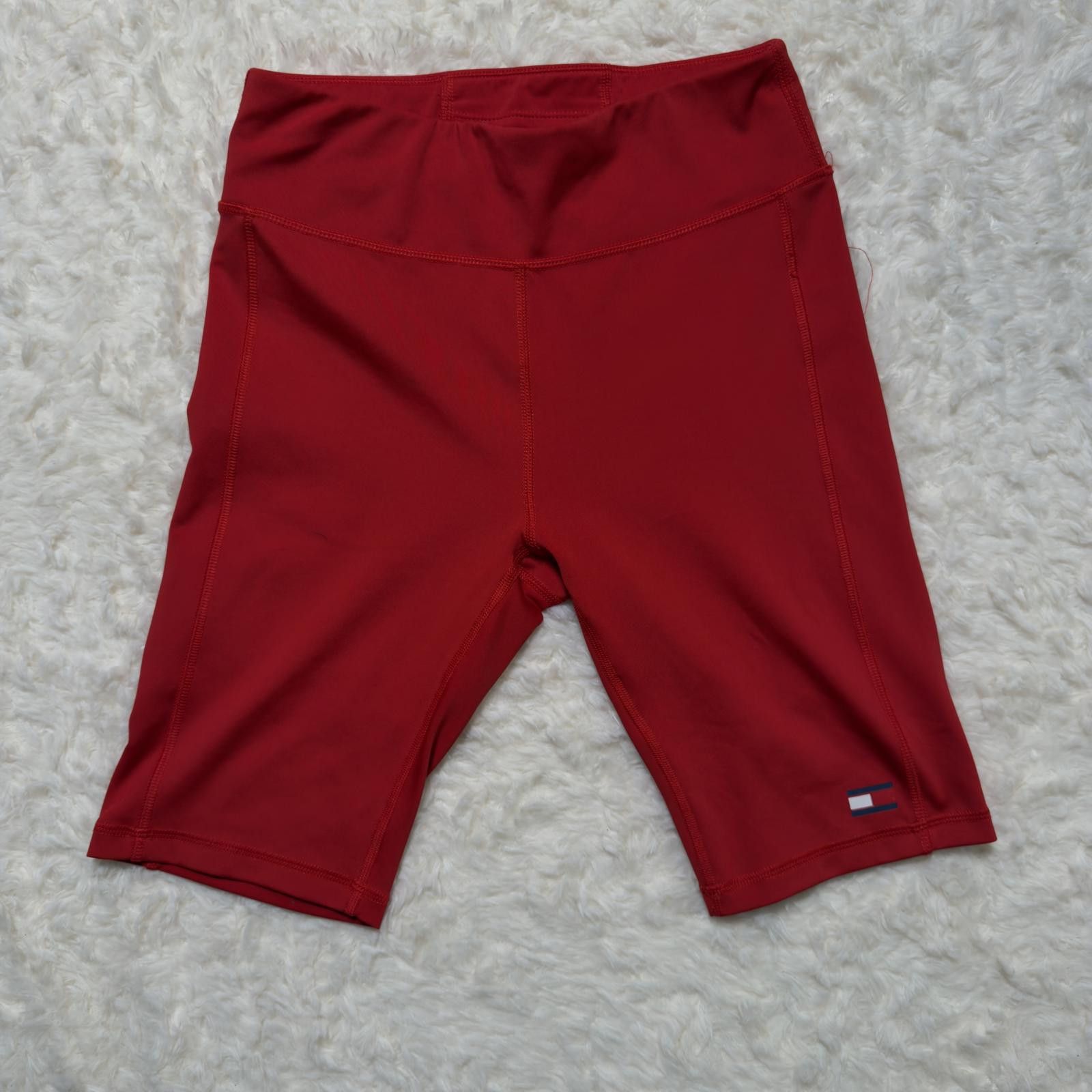 Tommy Hilfiger Tommy Hilfiger Sport Red Athletic Biker Shorts Size 28" / US 6 / IT 42 - 1 Thumbnail