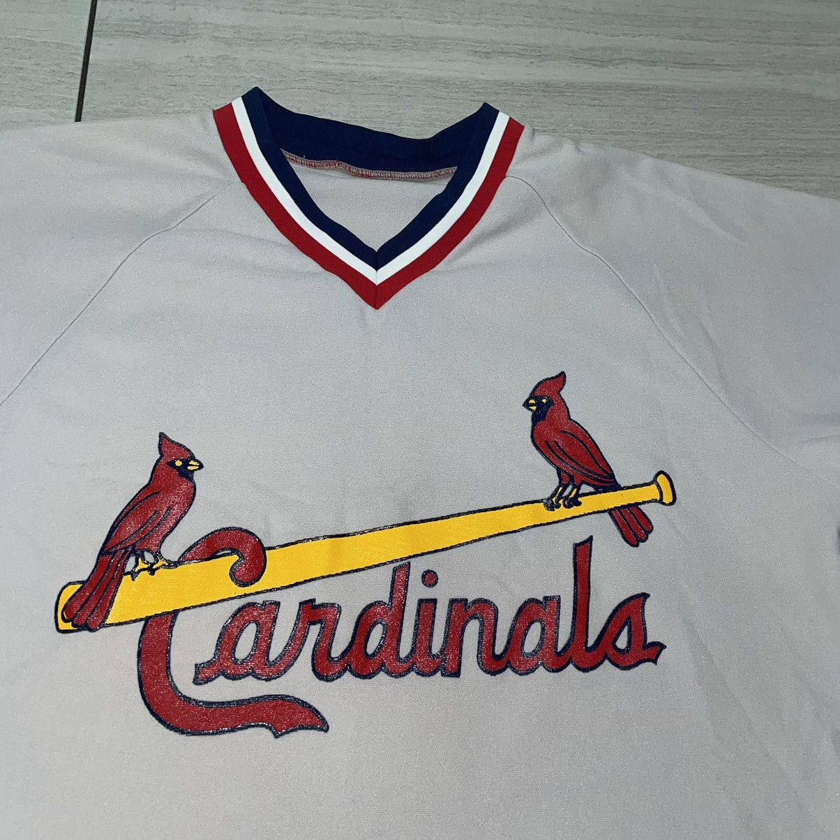 MLB Vintage Sand Knit Cardinals Jersey Size US L / EU 52-54 / 3 - 3 Thumbnail