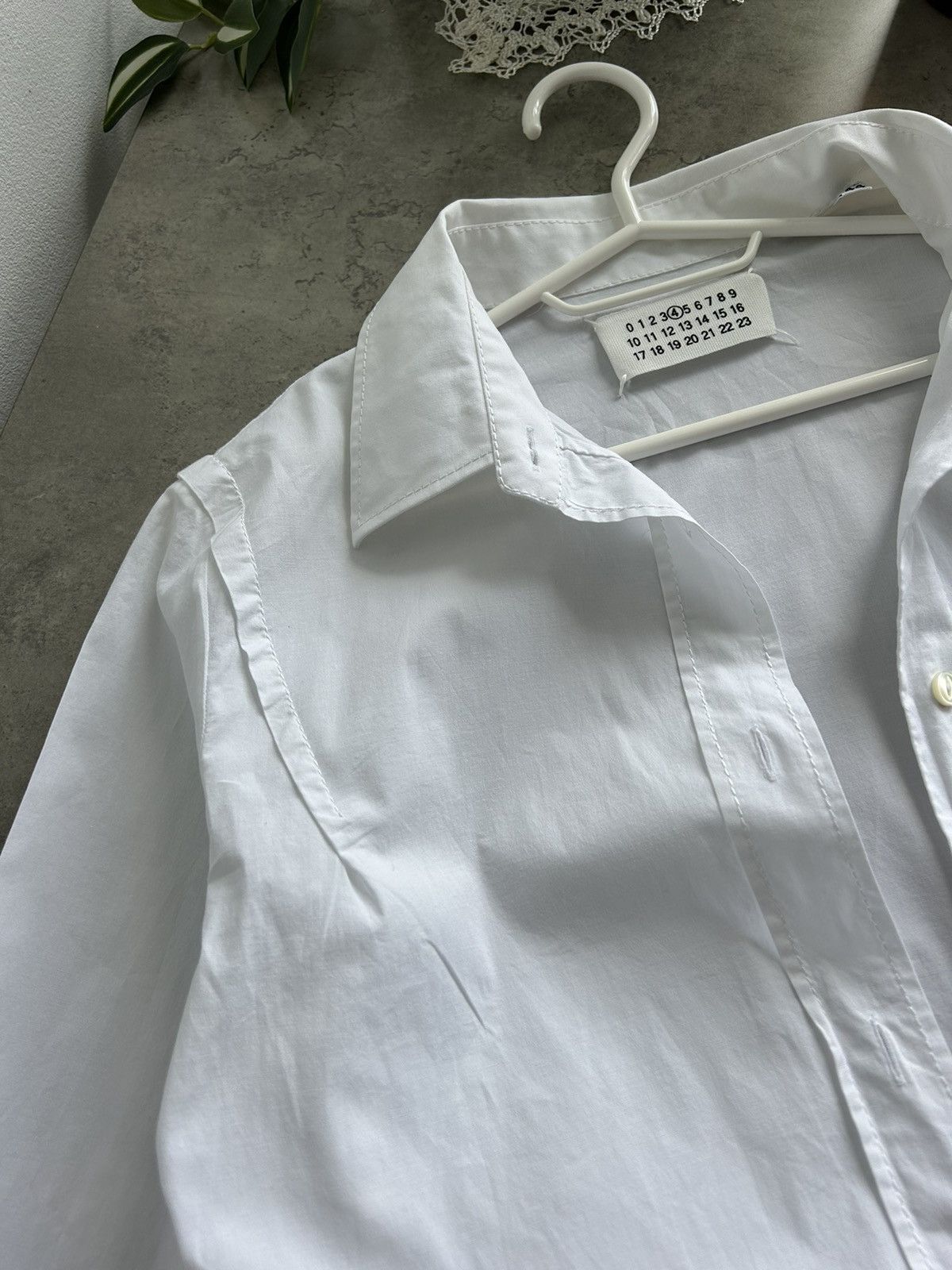 Maison Margiela Maisonmargiela women’s white button down top shirt Size L / US 10 / IT 46 - 4 Thumbnail
