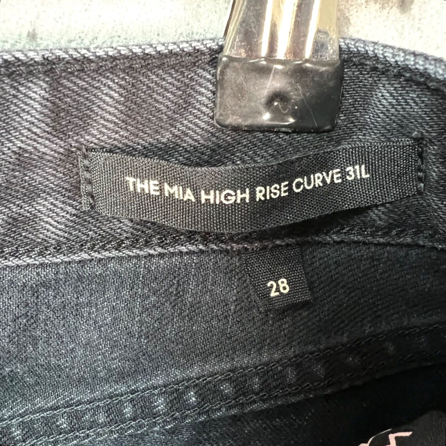 Vintage Denim Forum Jeans Womens Size 28 High Rise Curve 5-Pocket Straight Black Denim Cotton Size 28" / US 6 / IT 42 - 4 Thumbnail