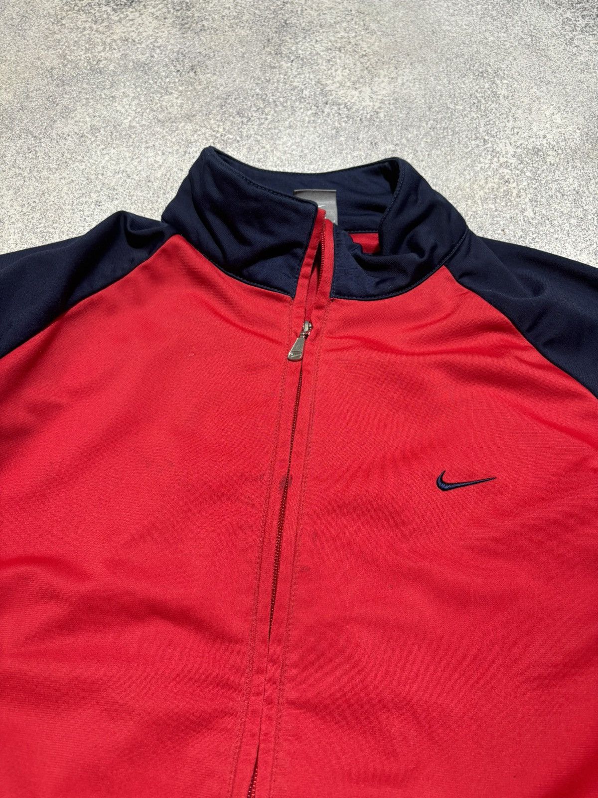 Nike × Vintage VINTAGE NIKE DRILL Small logo swoosh zip hoodie Y2K 00s Size US M / EU 48-50 / 2 - 2 Thumbnail