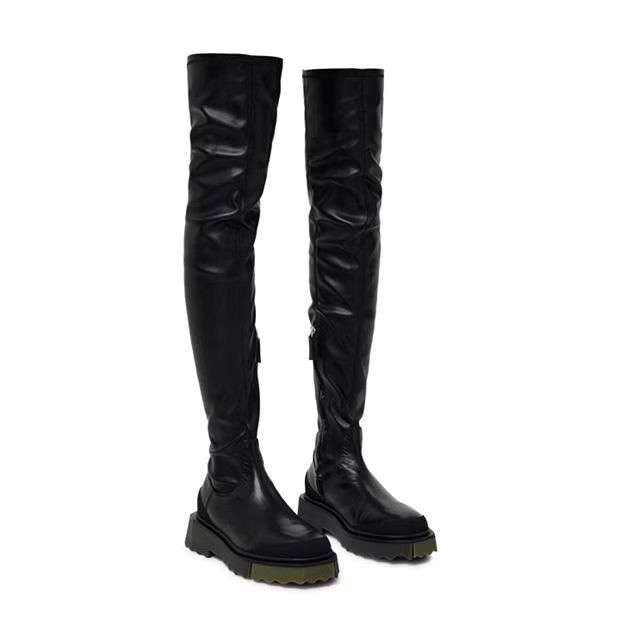 Off-White o1g2r1mq0125 Thigh High Boots in Black Size US 8 / IT 38 - 3 Thumbnail