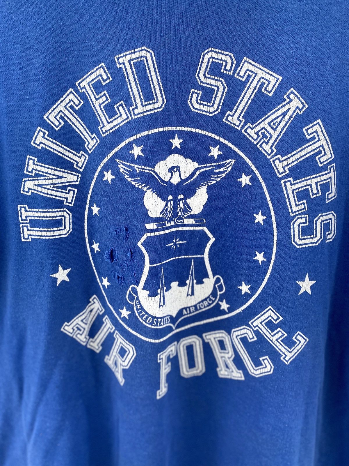 Vintage Vintage 80’s Thrashed US AIR FORCE 3/4 Sleeve Grunge Tee Size US M / EU 48-50 / 2 - 4 Thumbnail