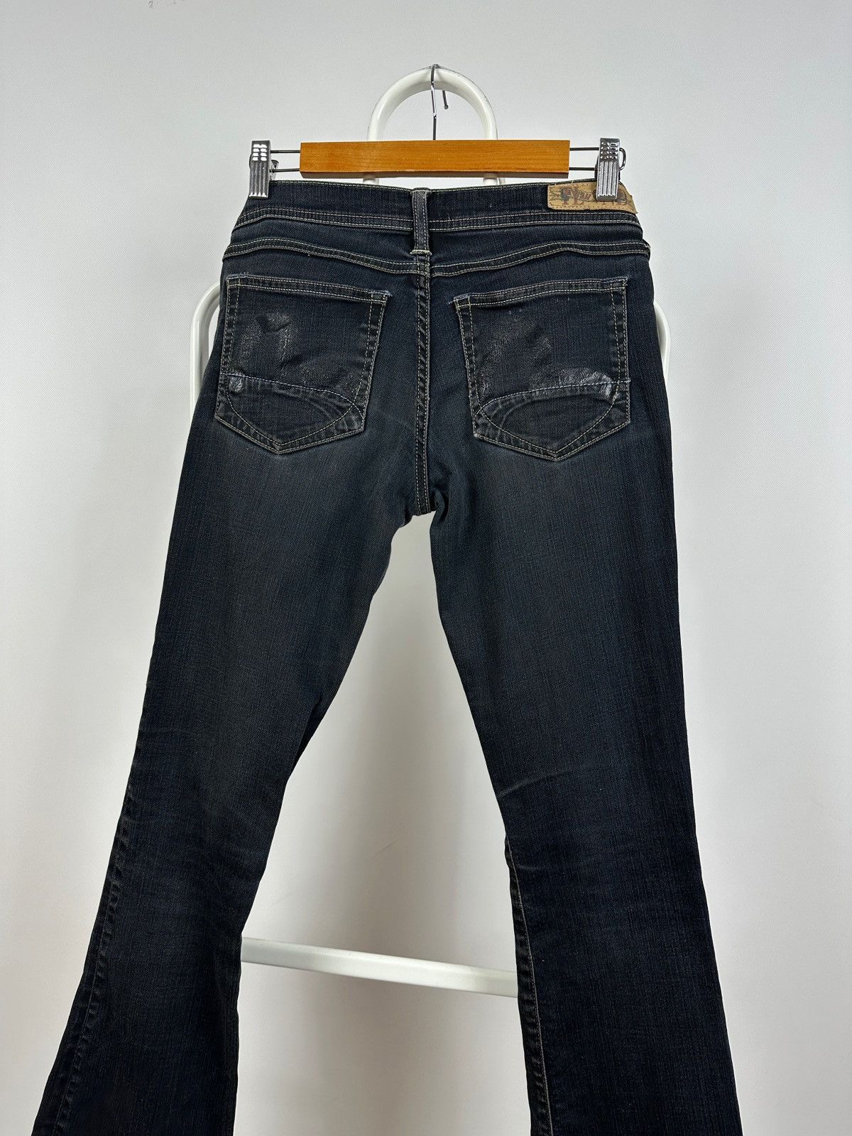 Evisu Vintage Evisu x Puma Y2K Flared Denim Jeans Pants Size 26" / US 2 / IT 38 - 6 Thumbnail