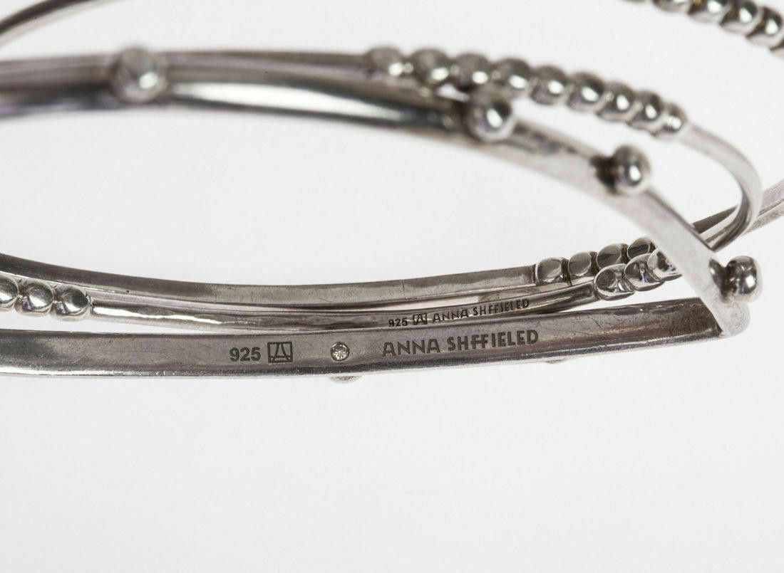 Designer Anna Sheffield Three Piece Bangle Set Size ONE SIZE - 3 Thumbnail